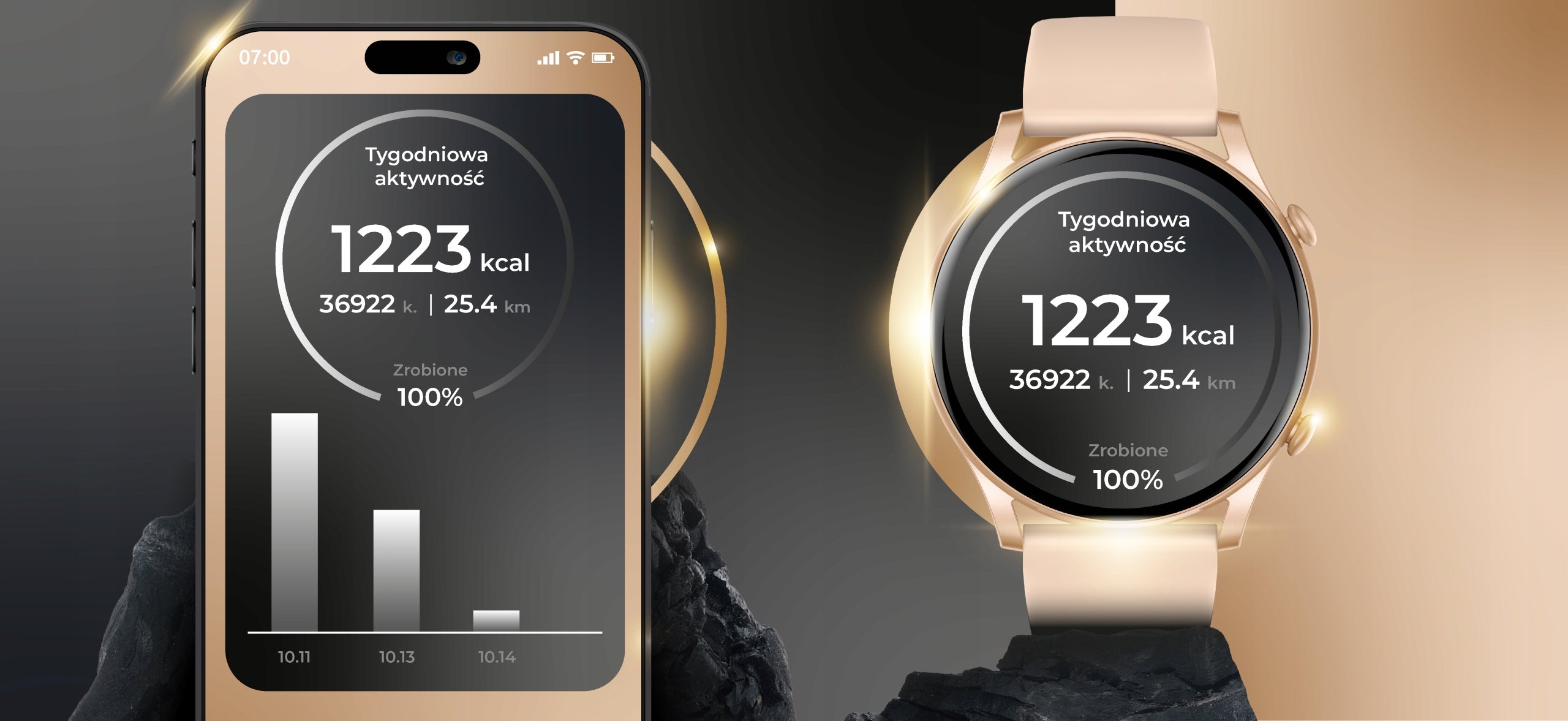 SMARTWATCH WOMEN'S WATCH POLISH MENU TALK SPORT SMART WATCH 4 STRIPES Manufacturer code 523333