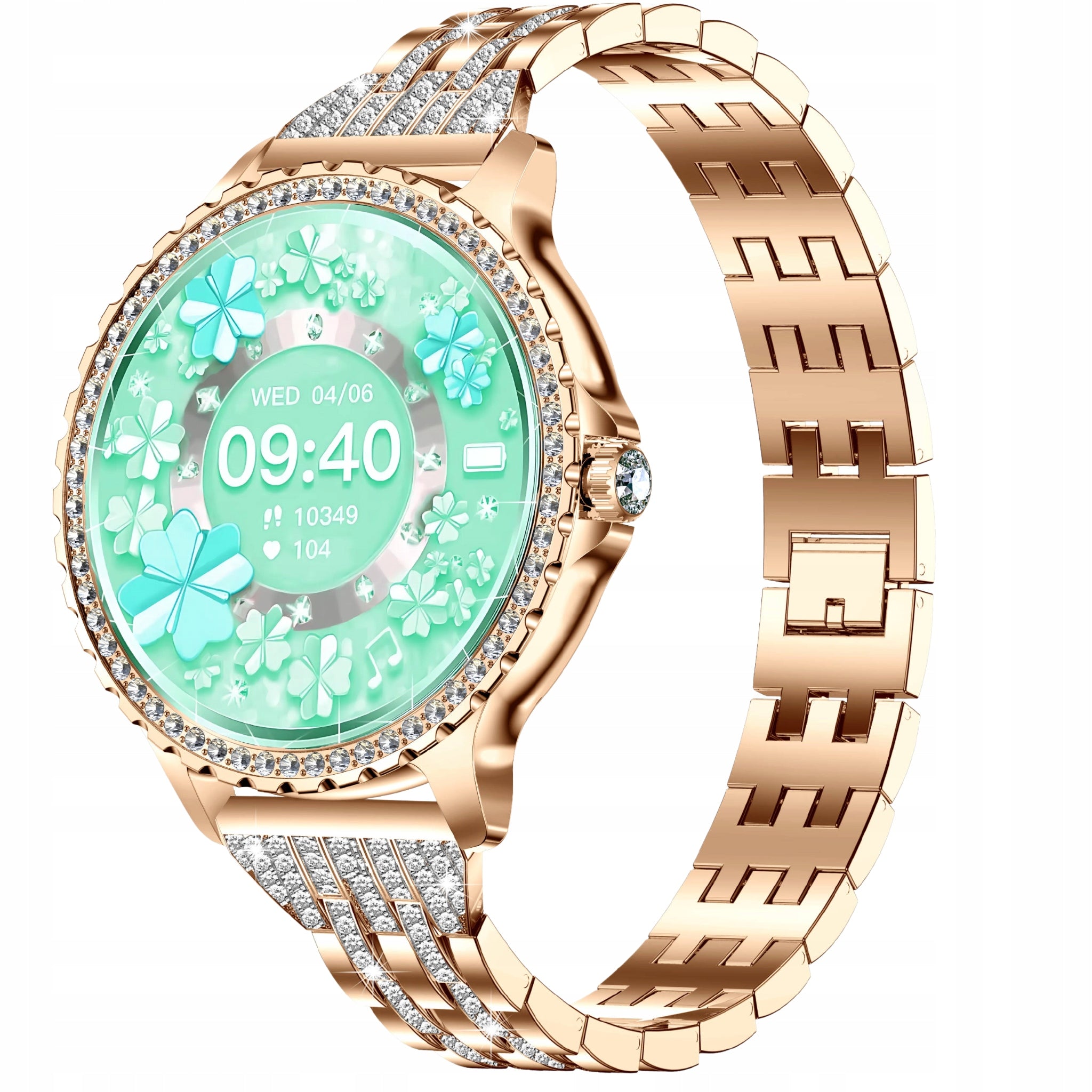 SMARTWATCH WOMEN'S WATCH PRESSURE RHINESTONES CONVERSATION NOTIFICATIONS MENU PL Packaging status original