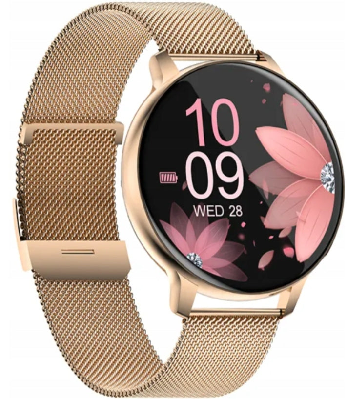SMARTWATCH WOMEN'S WATCH PRO GOLD TALK NOTIFICATIONS FOR WOMAN PL Packaging status original