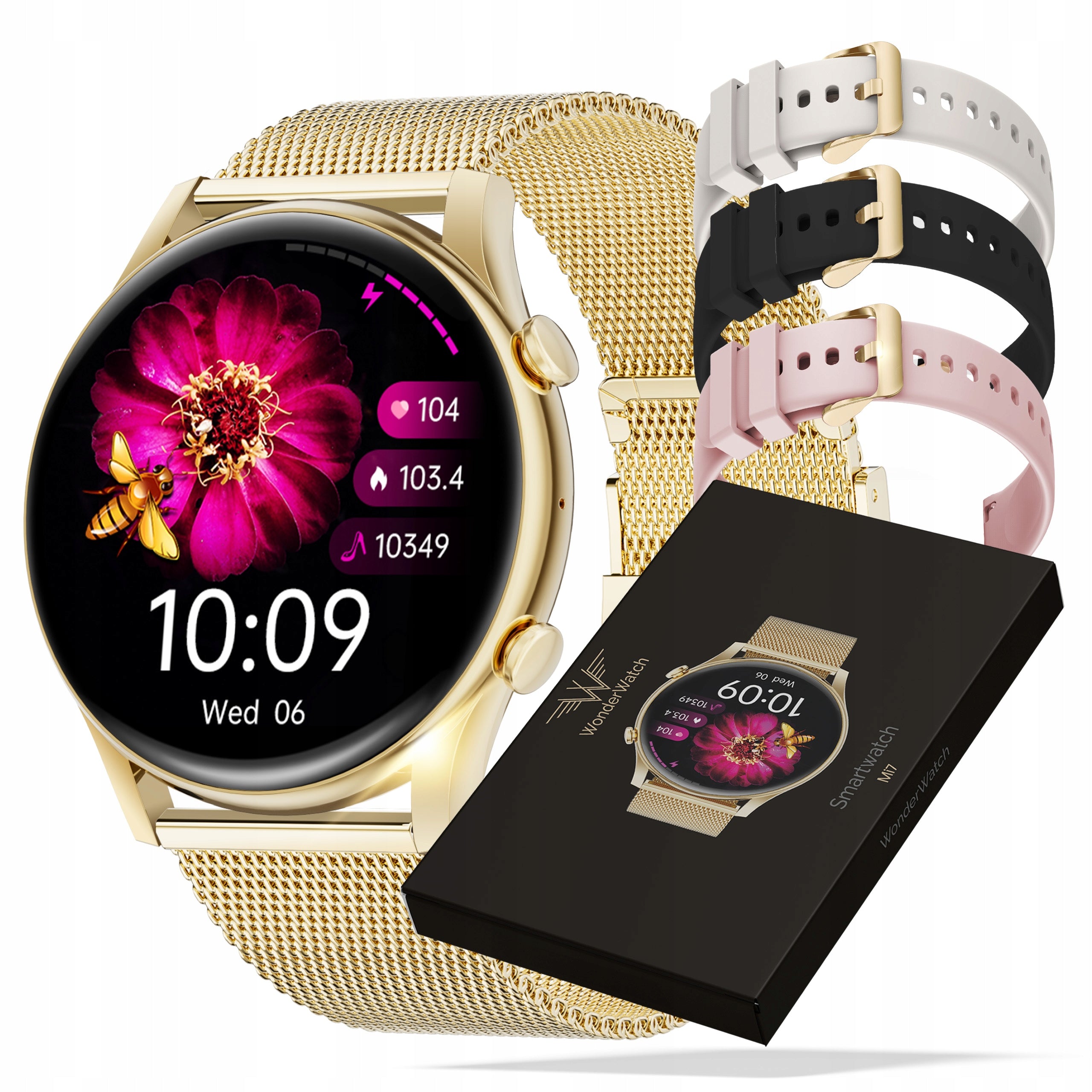 SMARTWATCH WOMEN'S WATCH Polish CALLS NOTIFICATIONS SMS GOLD