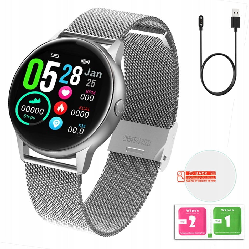 SMARTWATCH WOMEN'S WATCH Polish DT88 PRO SILVER