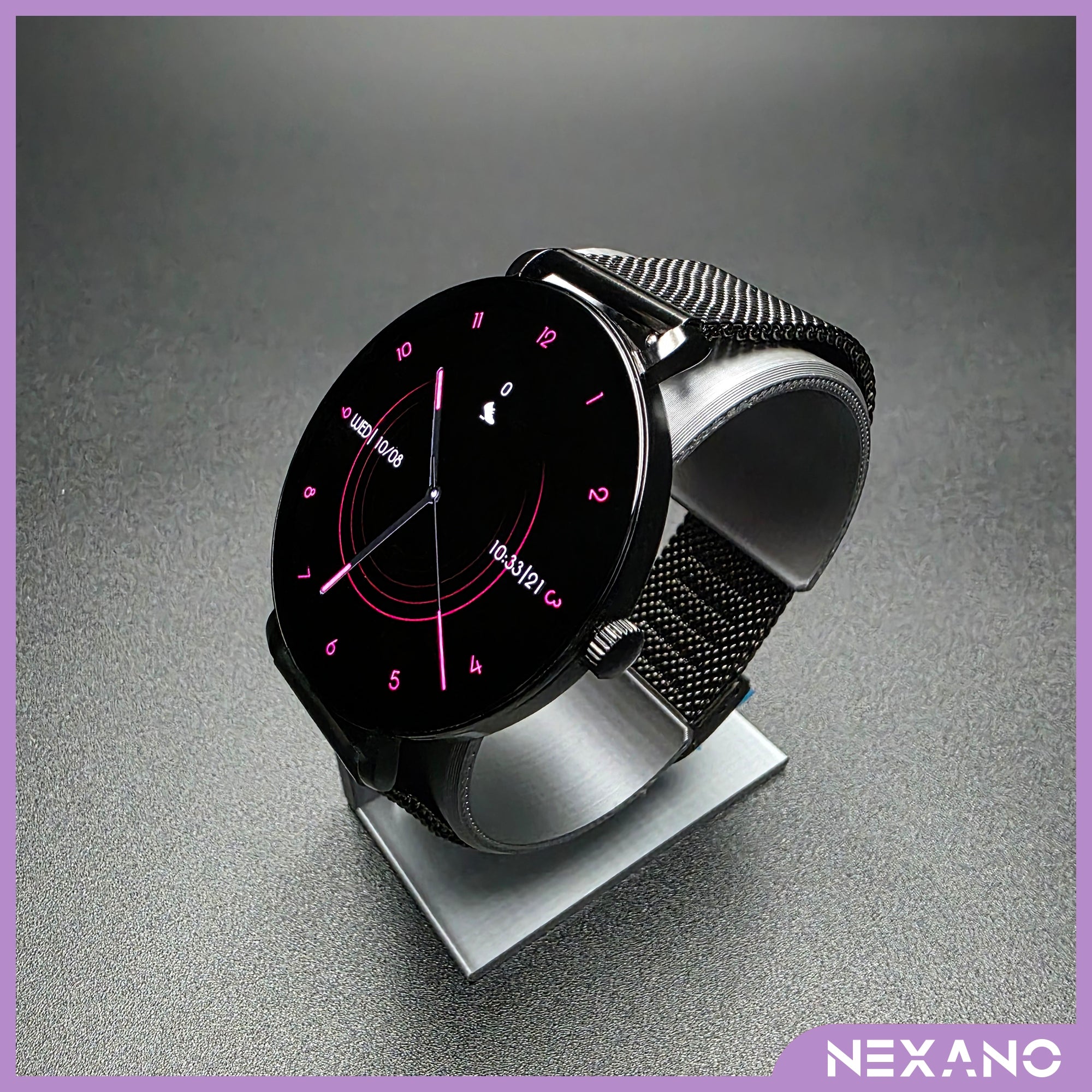 SMARTWATCH WOMEN'S WATCH SMART WATCH TALK MENU POLISH HEALTH 3 STRIPES Brand Nexano