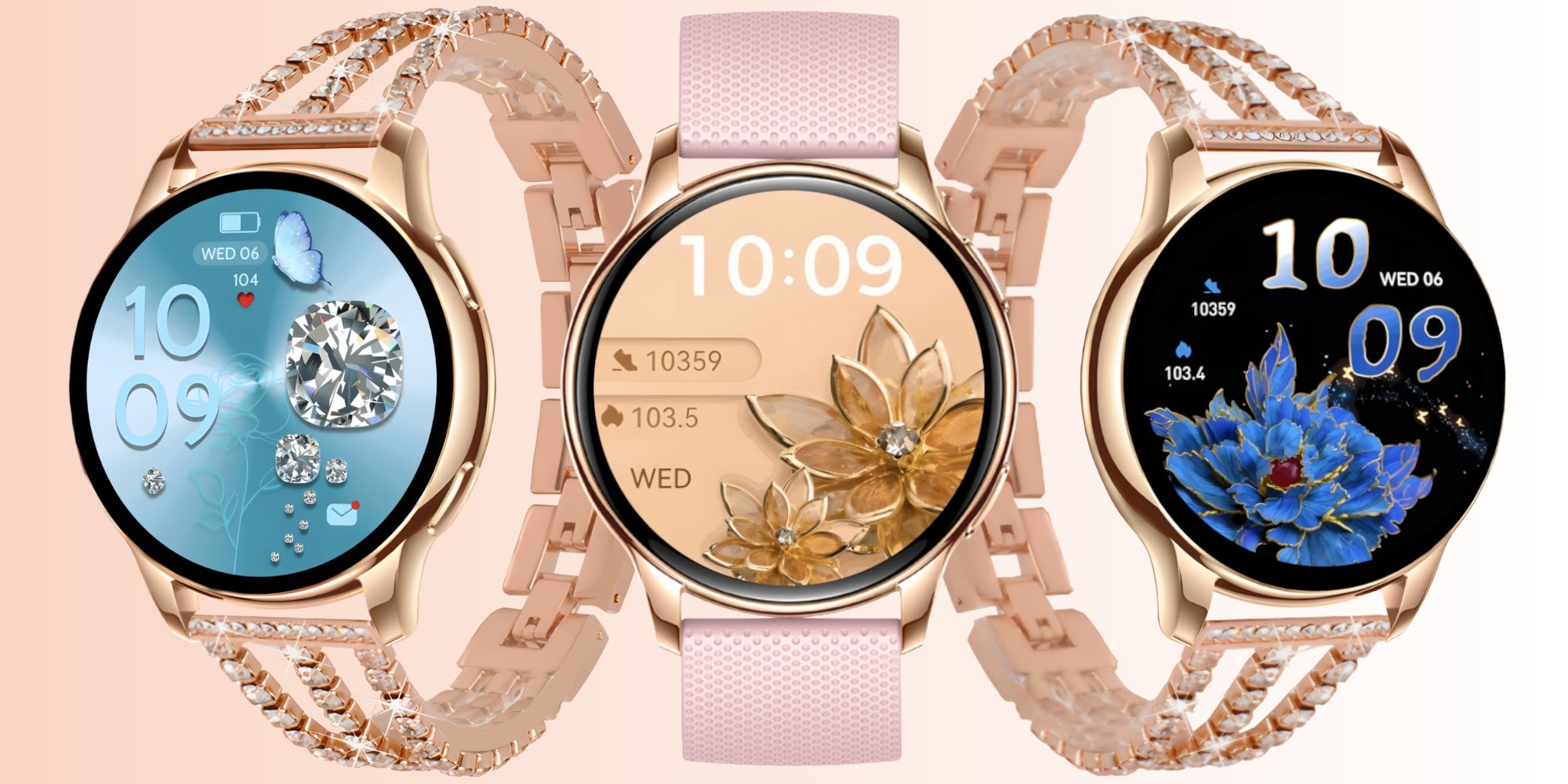 SMARTWATCH WOMEN'S WATCH TALK BRACELET WITH ZIRCONS AMOLED PULSE STEPS Packaging status original
