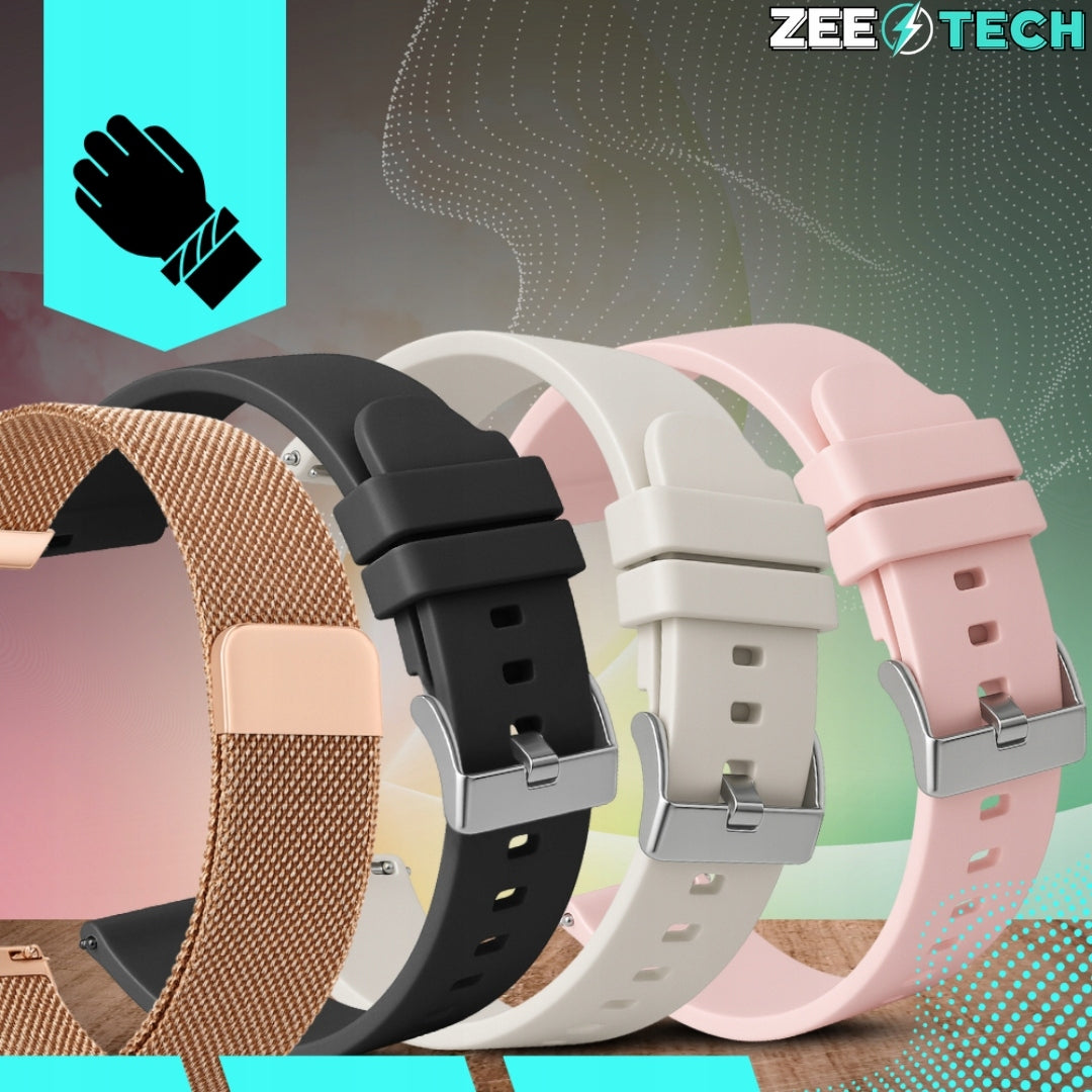 SMARTWATCH WOMEN'S WATCH TALK POLISH MENU SUGAR MEASUREMENT GOLD + 4 STRIPES EAN (GTIN) 5906301507611