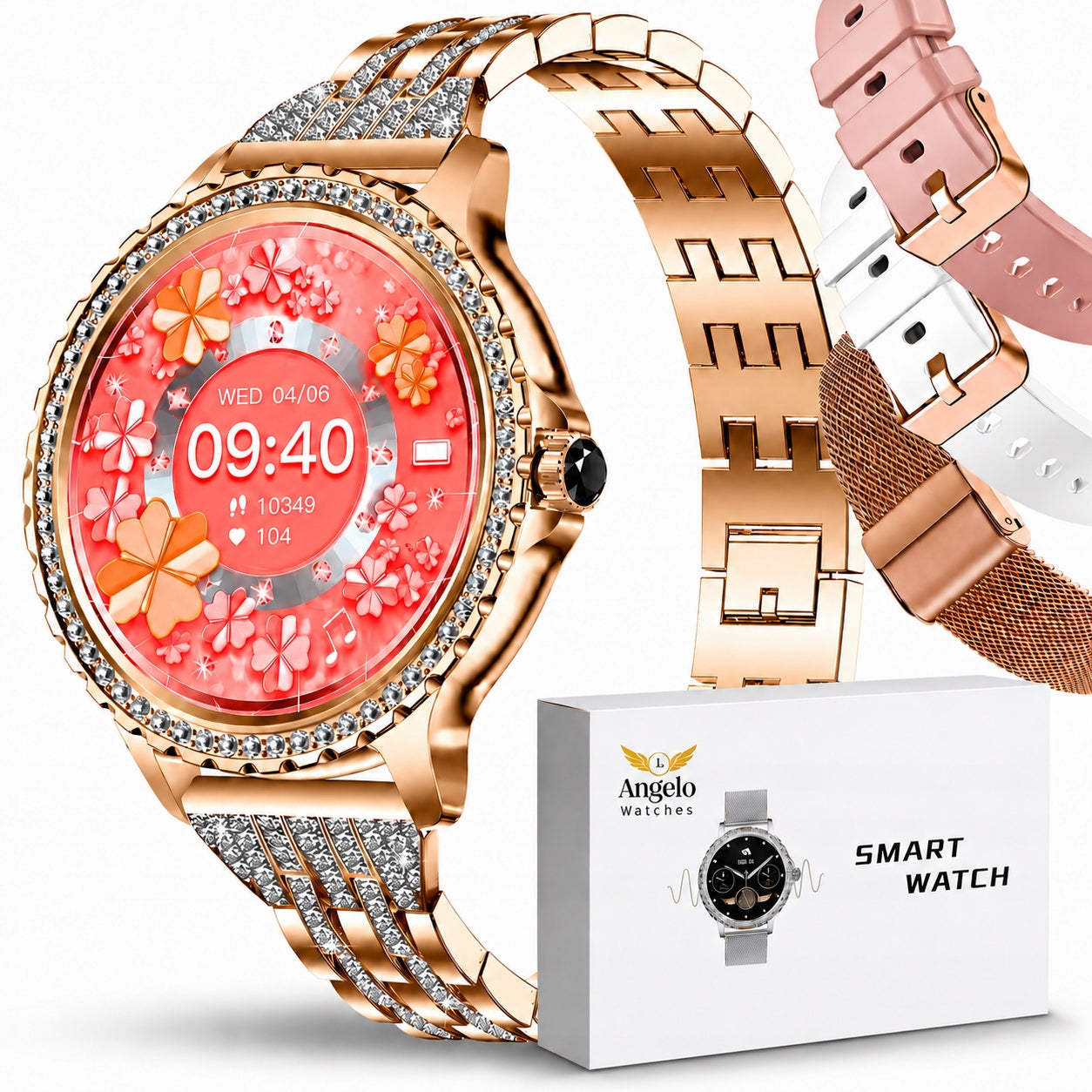 SMARTWATCH WOMEN'S WATCH TALK PRESSURE SPORT STEPS OXYGEN HEART RATE MENU PL