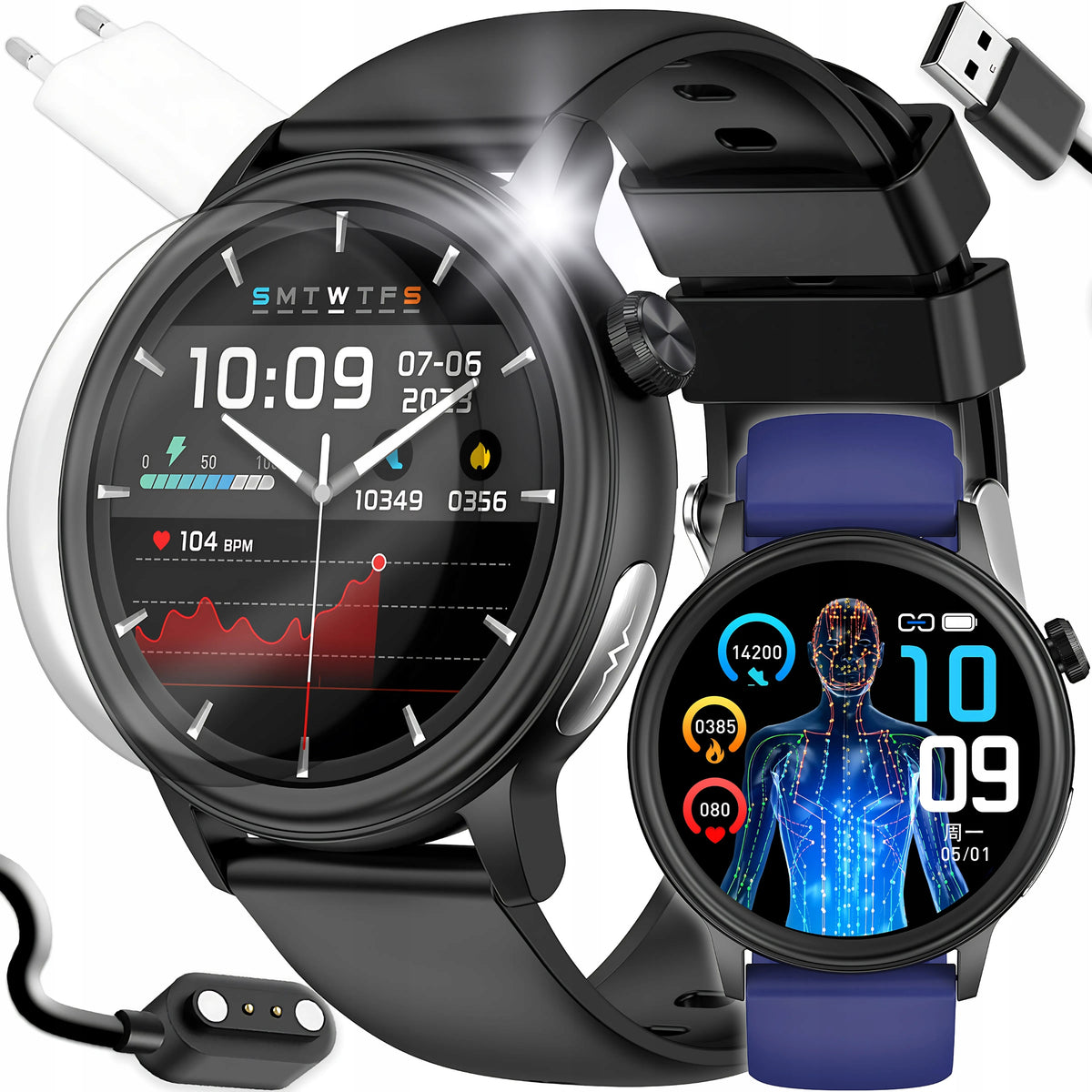 SMARTWATCH WOMEN'S WATCH TALKING ECG GLUCOSE PPG PRESSURE MENU POLISH Brand Angelo Watches