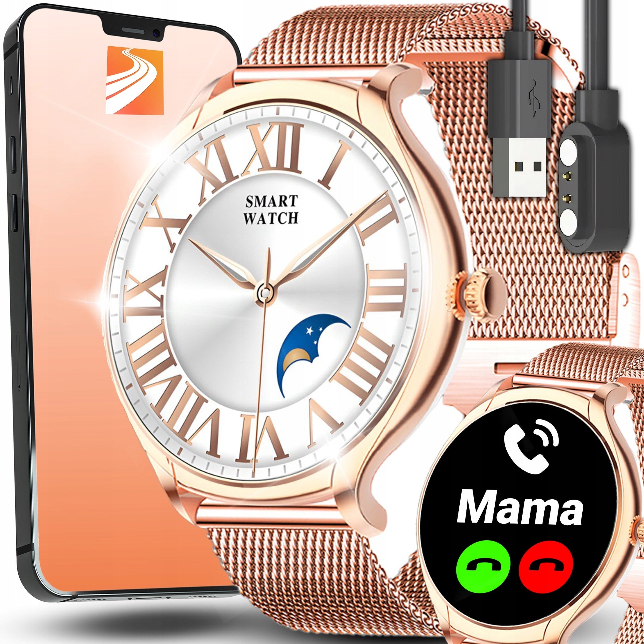 SMARTWATCH WOMEN'S WATCH WATERPROOF Poland APP SPORT SLEEP CONVERSATION Brand no brand