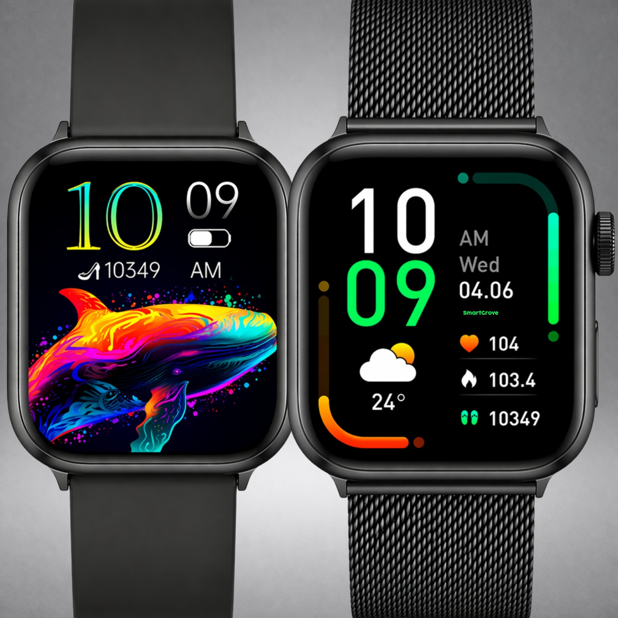 SMARTWATCH WOMEN'S WATCH WATERPROOF TALK BLACK SQUARE BRACELET Manufacturer code SG06
