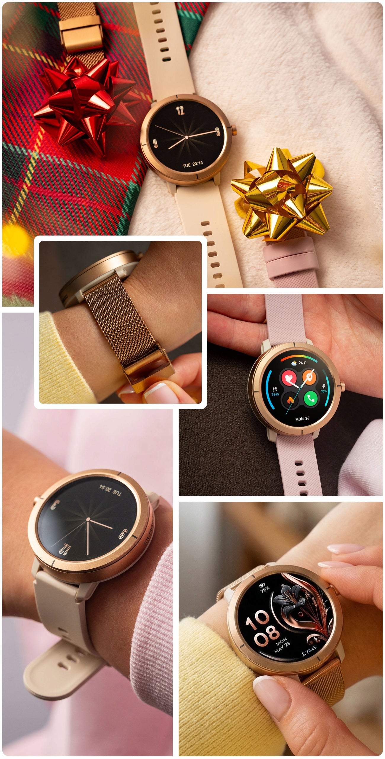 SMARTWATCH WOMEN'S WATERPROOF WATCH MENU PL GPS AMOLED PULSE SPORT 4 STRIPES Packaging status original