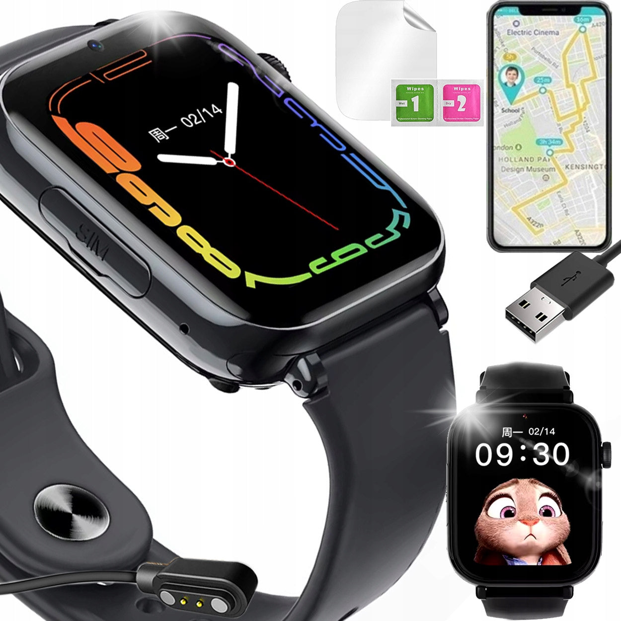 SMARTWATCH YOUNG SIM PL LOCATOR GPS + WIFI + LBS NETWORK 4G