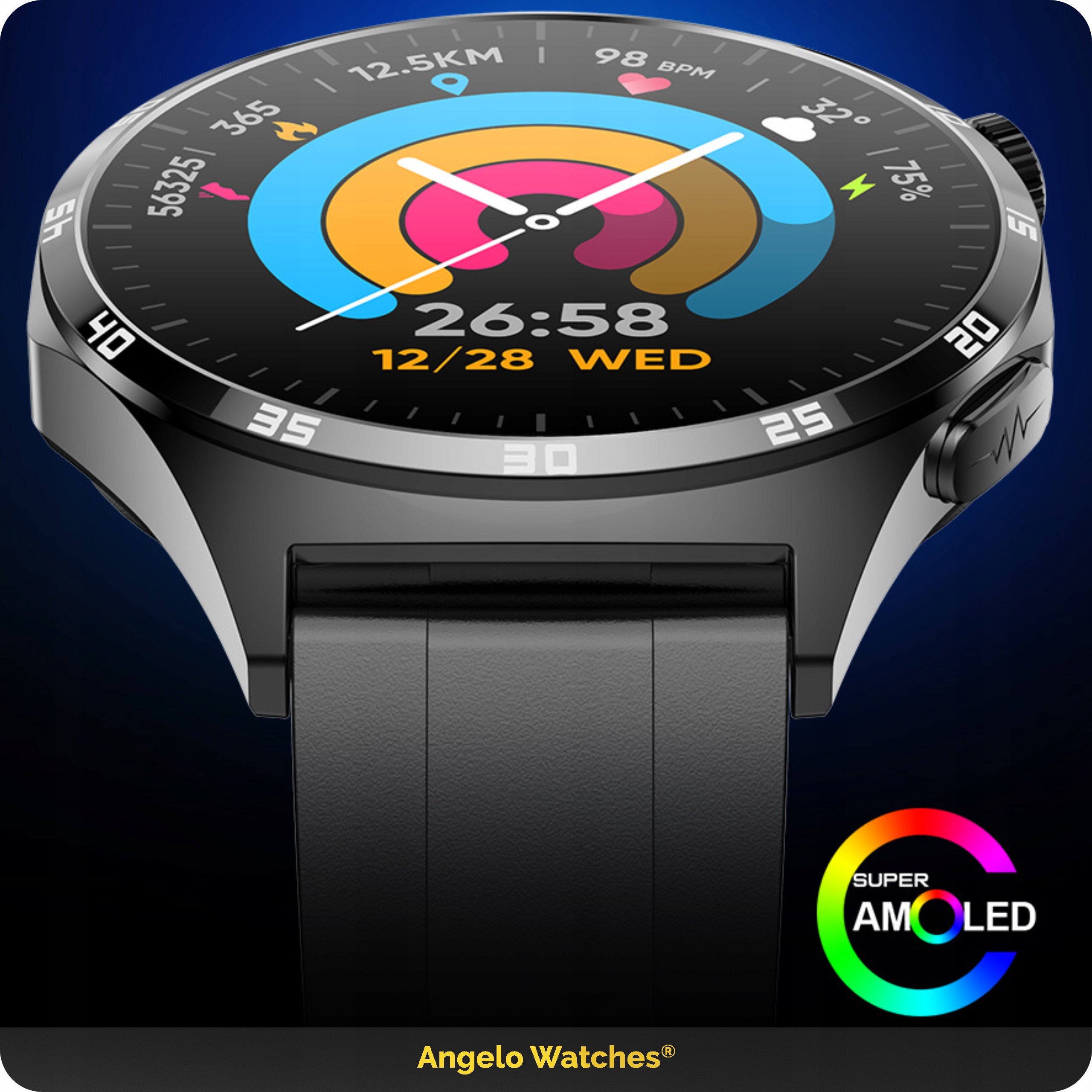 SMARTWATCH men's watch POLISH ECG MENU HEART RATE BLOOD PRESSURE GLUCOSE SPORT Manufacturer code SMARTWATCH KARDIOWATCH EKG CUKIER JG SMART