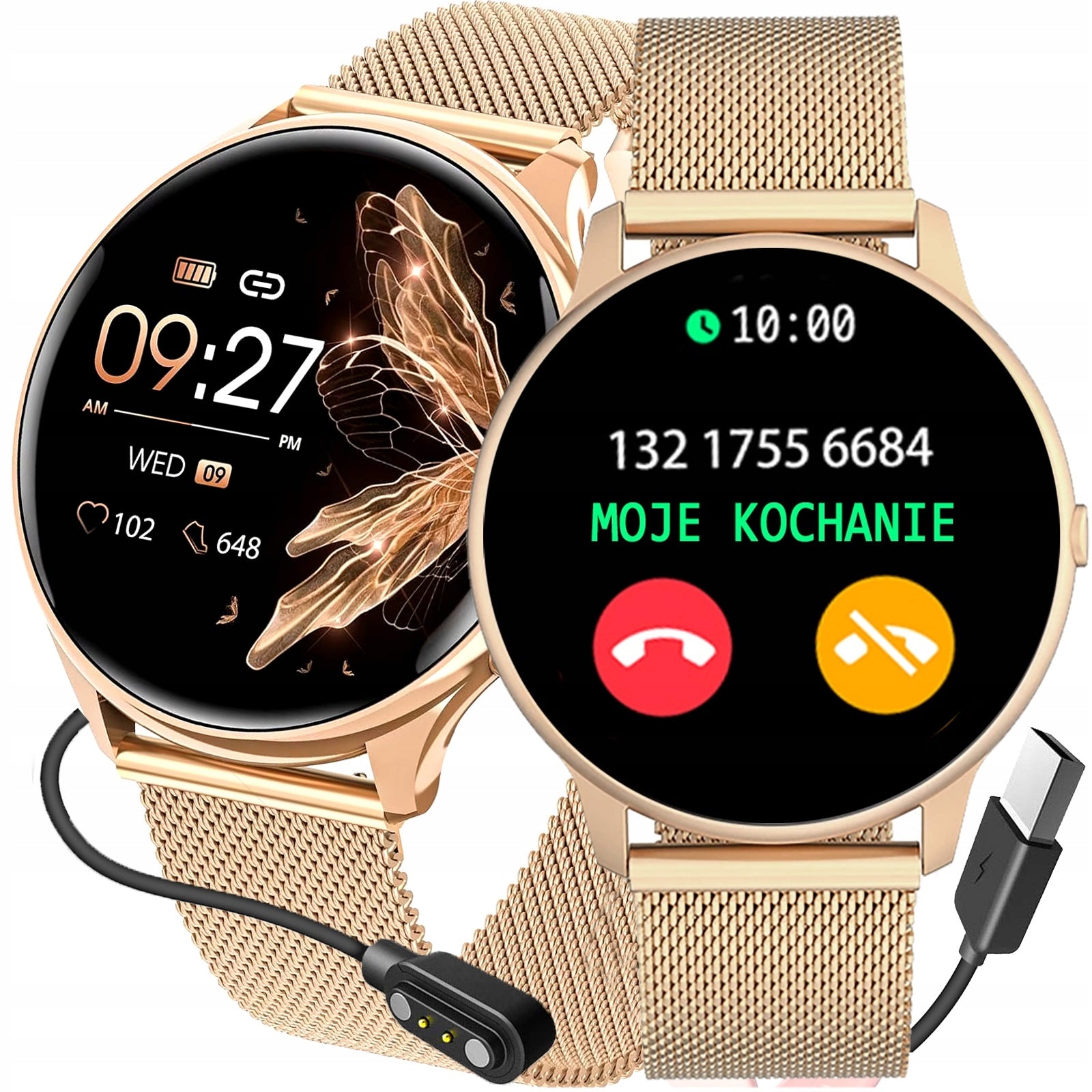 SMARTWATCH watch G.ROSSI SMS WhatsApp STEPS GOLD for gift