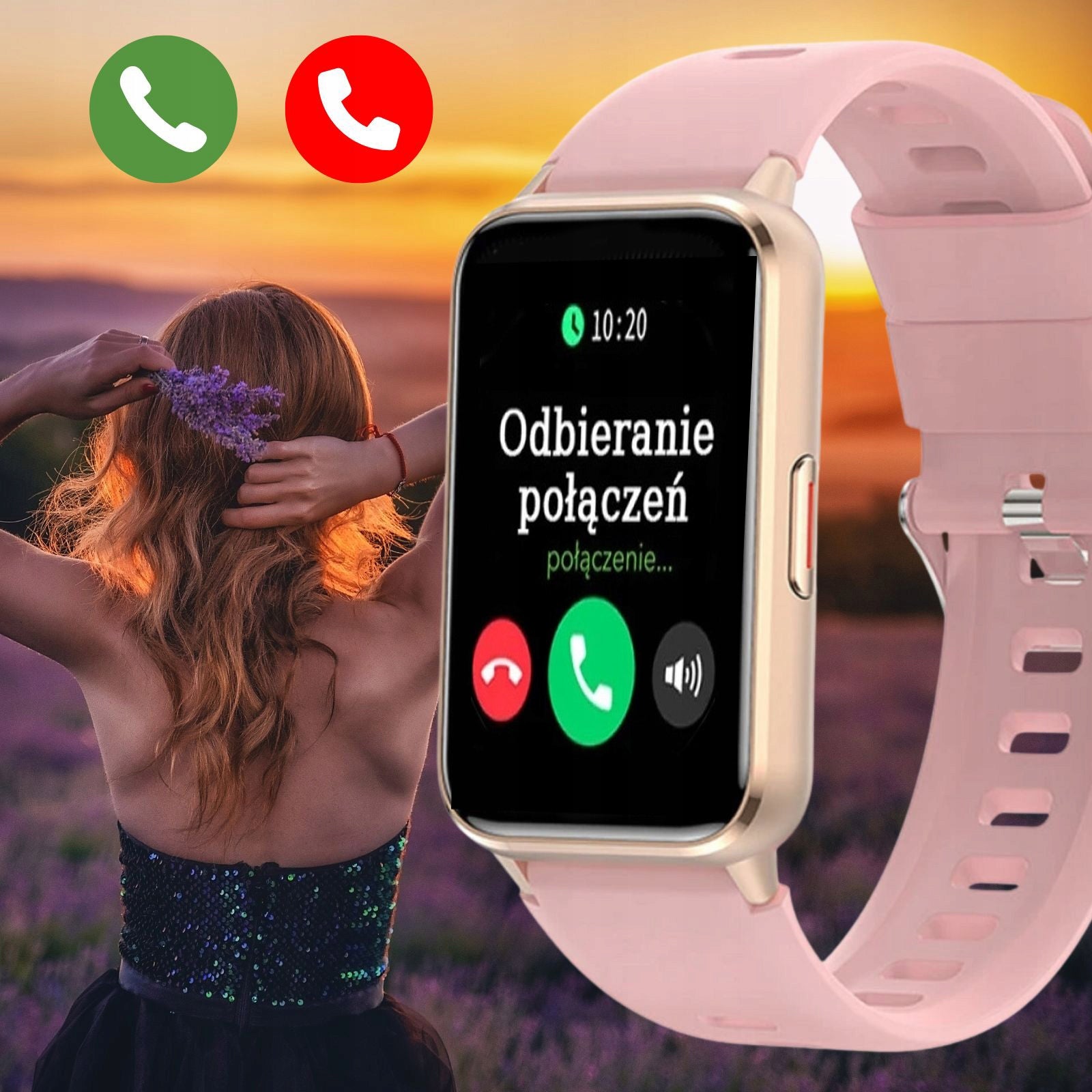 SMARTWATCH with AMOLED Women's SMS WATCH SPORT HEALTH GOLDEN MENU PL EAN (GTIN) 5905258715544