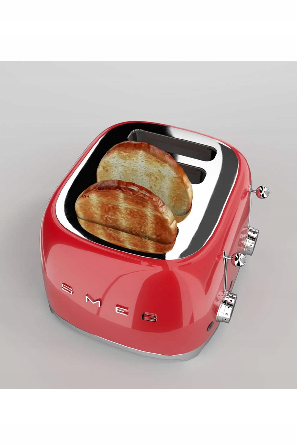 SMEG Toaster 4x4 TSF03RDEU 4 Slices 6 Degree Heating Function Red Manufacturer code TSF03RDE