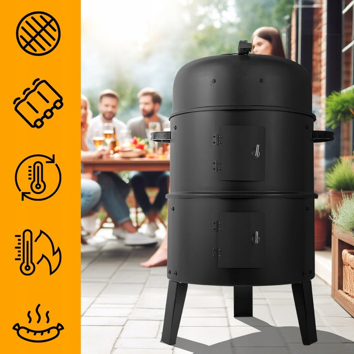 SMOKEHOUSE CHARCOAL STEEL GRILL GARDEN PORTABLE HEARTH TUBE GRATE Manufacturer code 11826