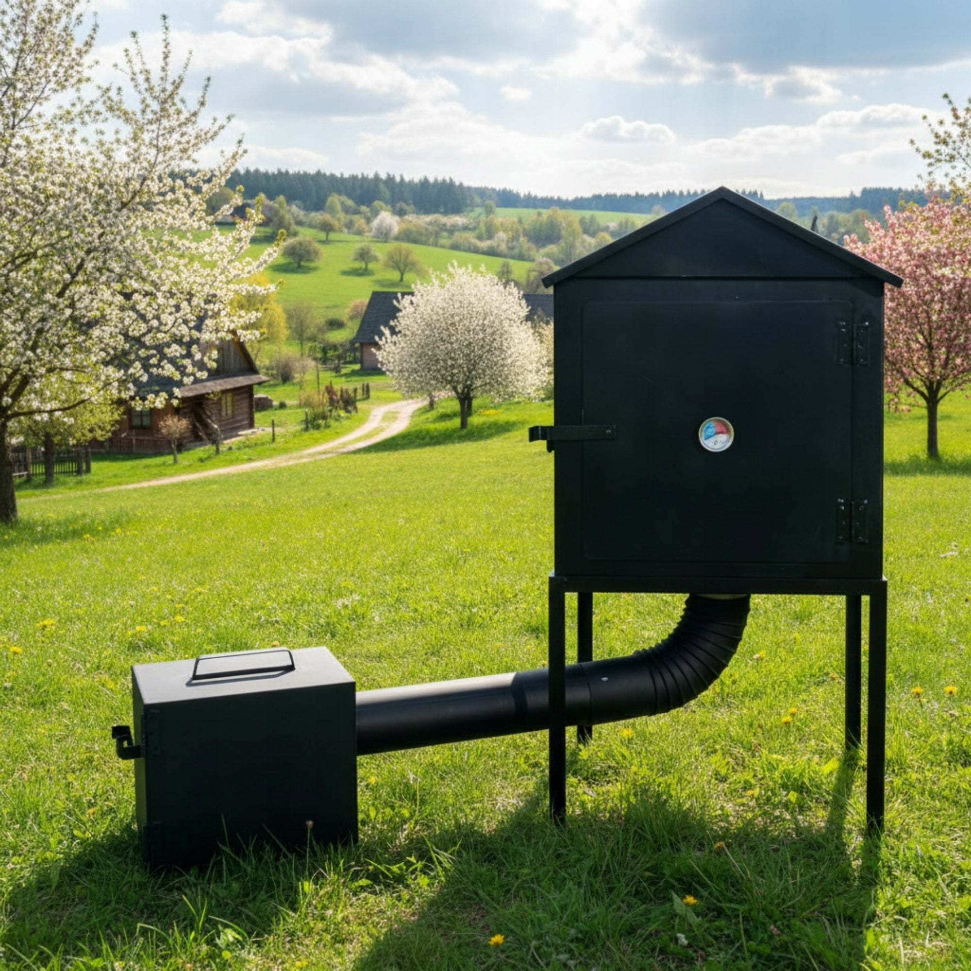 SMOKER METAL ROOF GABLE HEARTH 4XL FREEBIES - BRAND PAN KORNIK Packaging status original