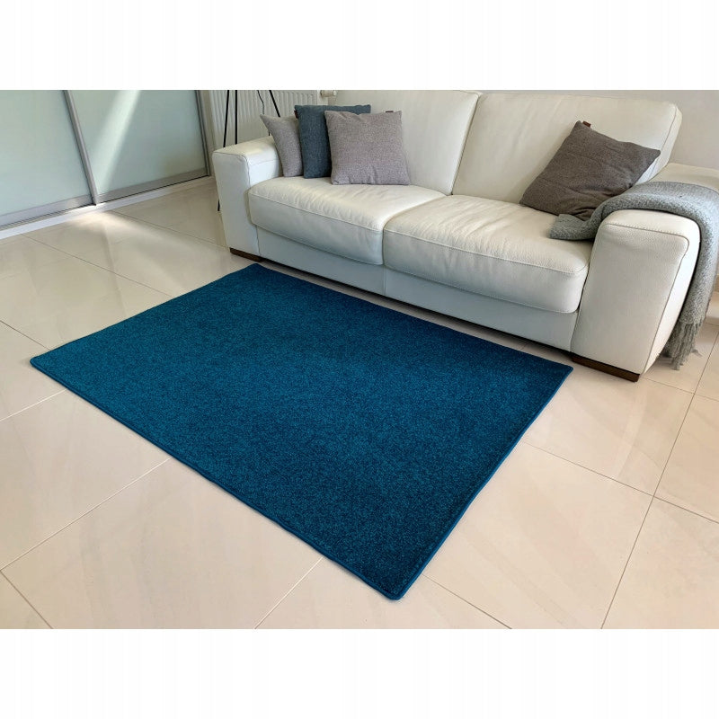 SMOOTH ROOM RUG NAVY BLUE 160X200 LIVING ROOM BEDROOM TO SIZE