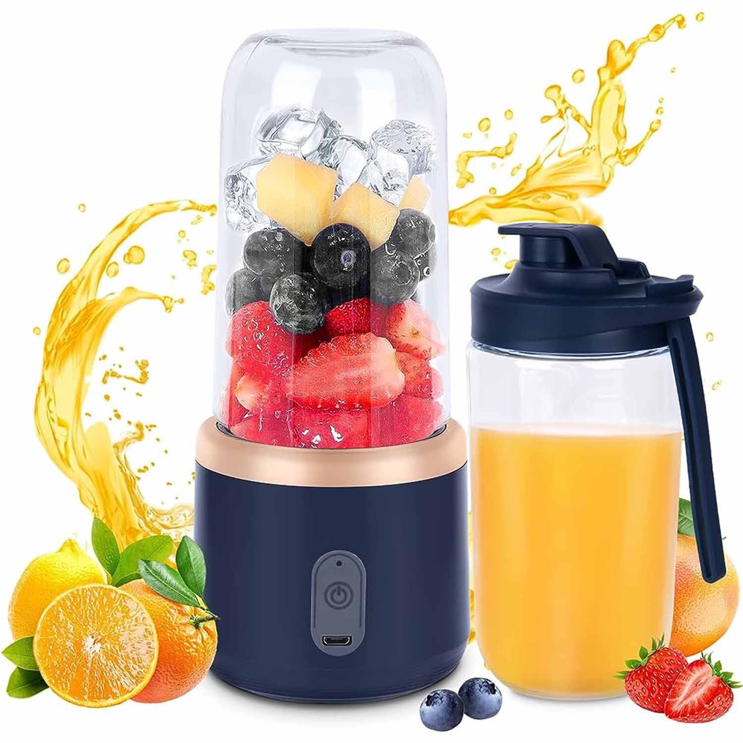 SMOOTHIE COCKTAIL BLENDER + 2 COOLING CARTRIDGES 400ML