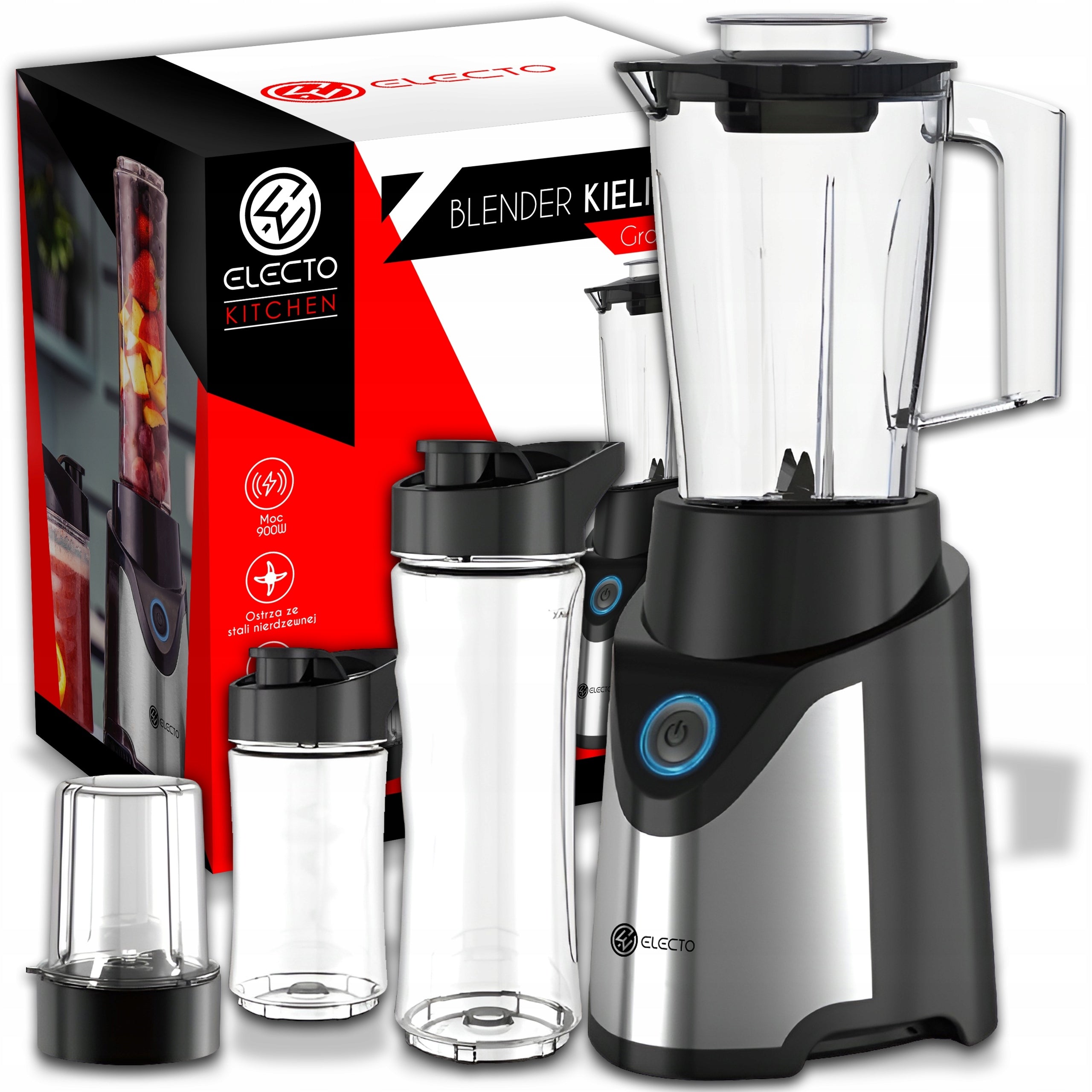 SMOOTHIE COCKTAIL BLENDER 3 WATER BOTTLES FIT STRONG CRUSHES ICE POWER