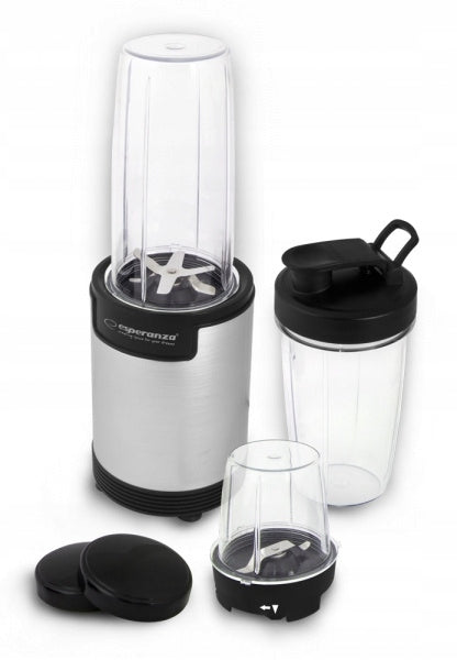 SMOOTHIE COCKTAIL BLENDER 9IN1 3 LIDS 3 CUPS 900W STRONG Packaging status original