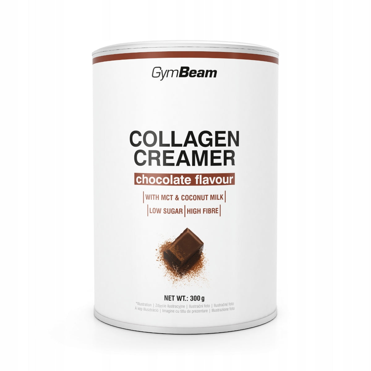 SMOOTHIE COFFEE SUPPLEMENT COLLAGEN PROTEIN FIBER GymBeam 300 g chocolate