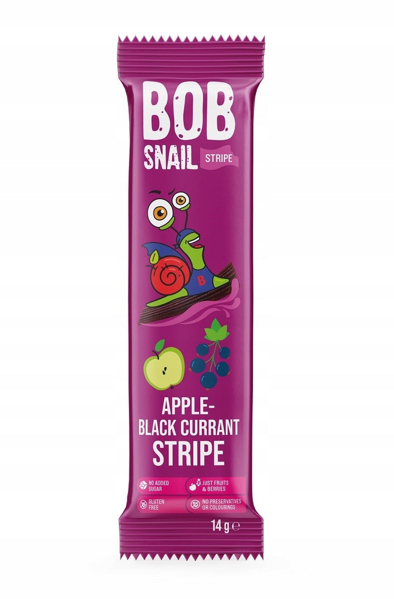 SNACK STRIPE APPLE - BLACKCURRANT WITHOUT ADDED SUGAR GLUTEN-FREE 1
