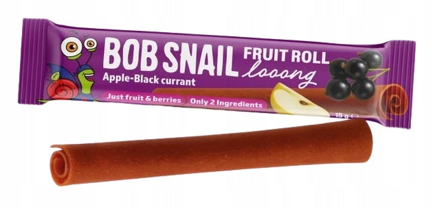 SNAIL Bob Snail Fruit Roll Looong MIX 4 FLAVORS 4 x 15g (2,50/pcs) Brand Bob Snail