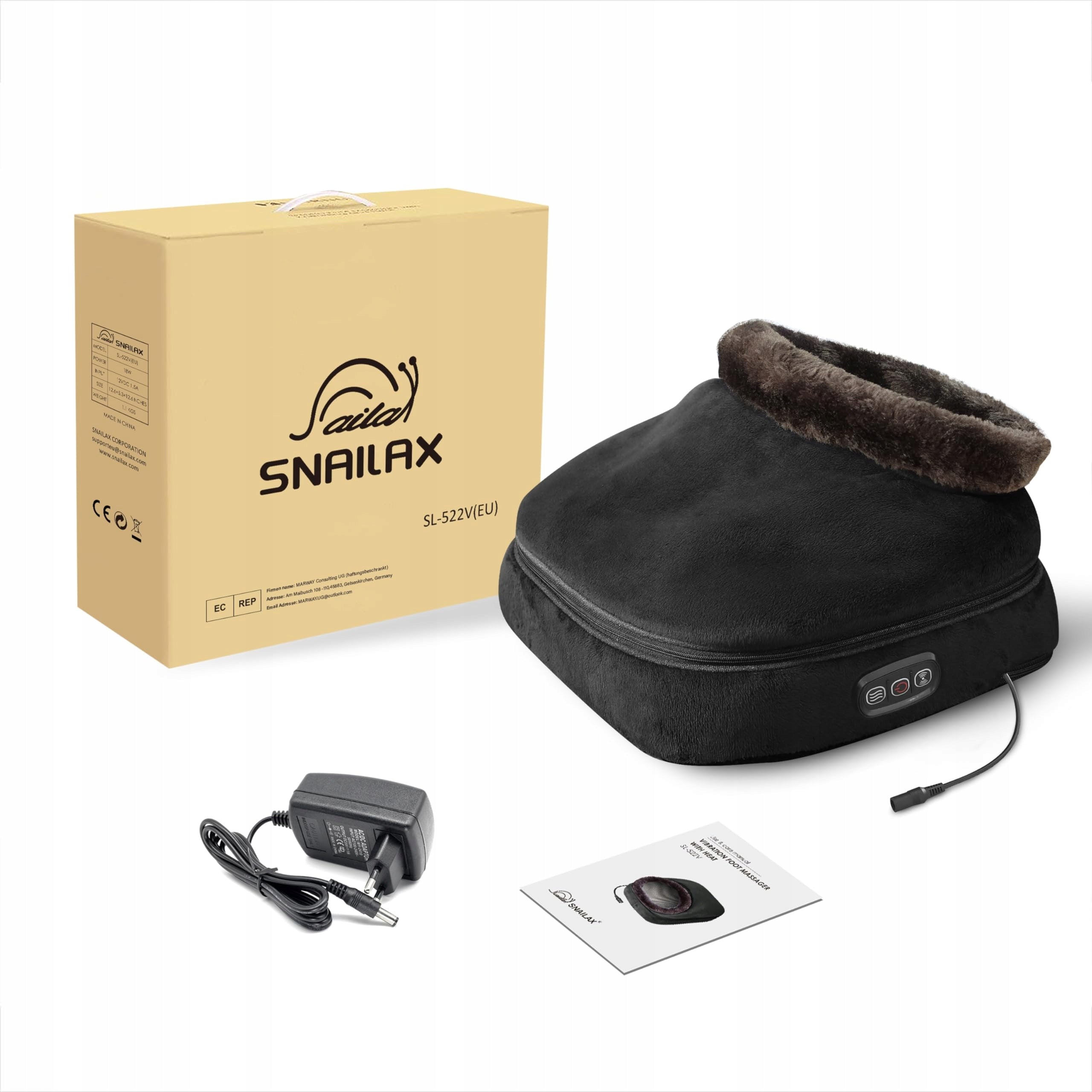 SNAILAX Electric Foot Massager with Heating Function 5 Massage Modes Medical device no
