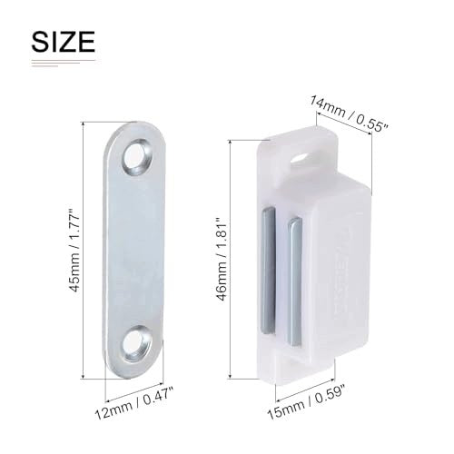 SNAP MAGNET FOR ABS FURNITURE DRAWER CABINETS 46X15MM 1PCS steel Manufacturer code Producent niezależny