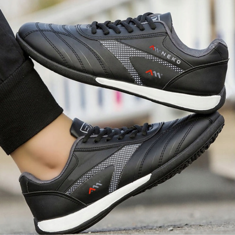 SNEAKERS Men's Sports Shoes Black LEATHER Very Light EAN (GTIN) 5907791432056
