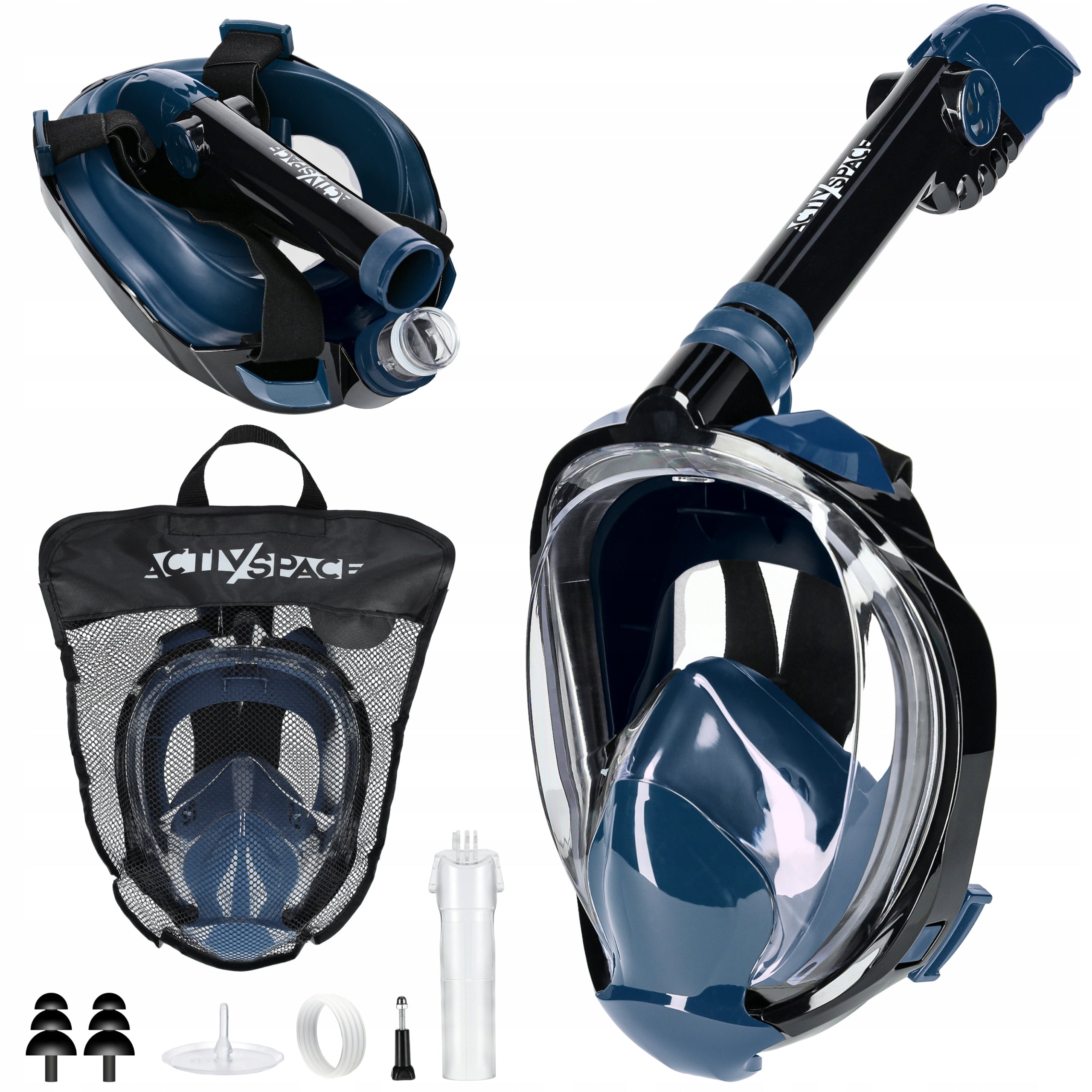 SNORKEL MASK FULL FACE PANORAMIC FOR WATER S/M PRO
