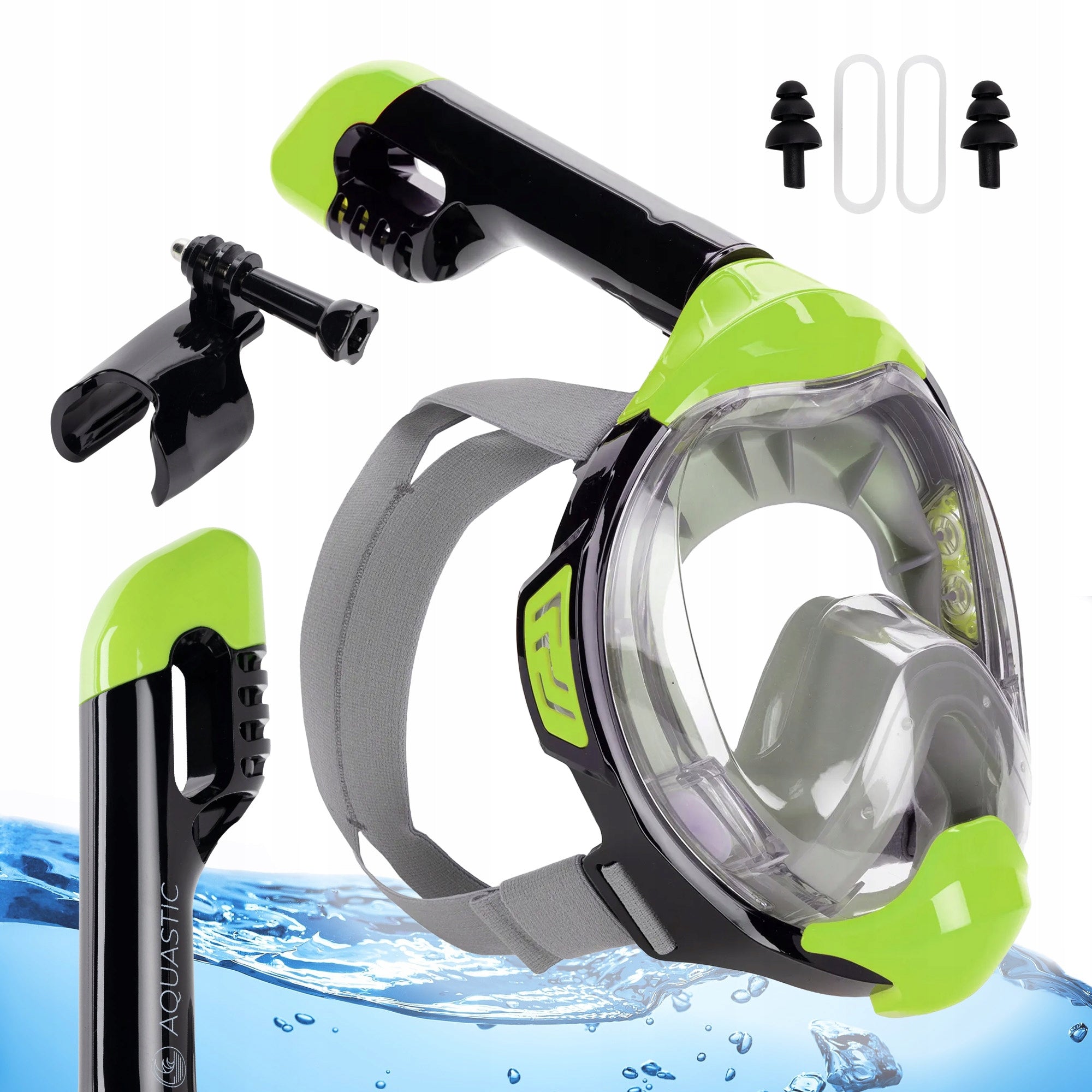 SNORKELING AQUASTIC KAI L-XL Full Face Diving Mask with TUBE