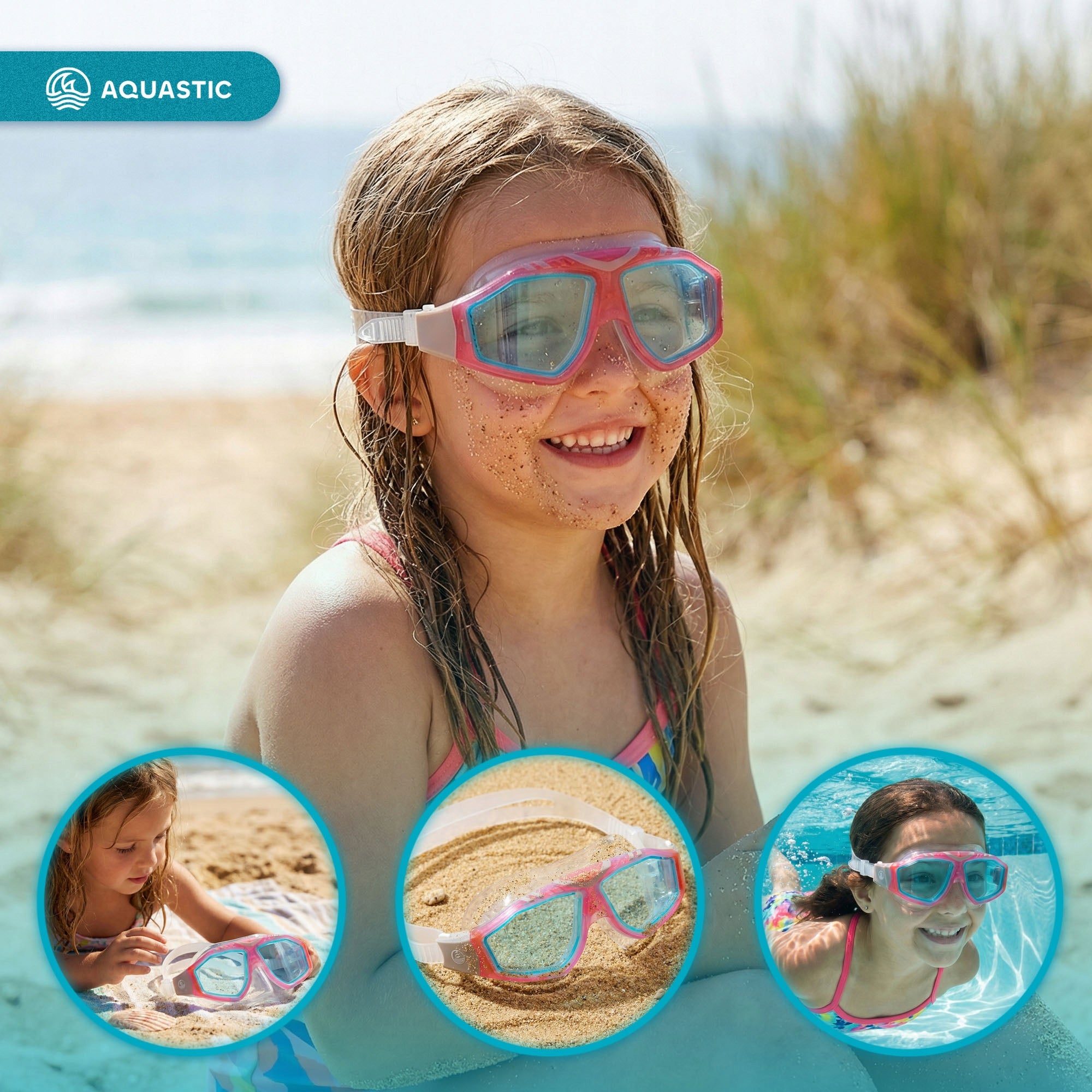 SNORKELING AQUASTIC Mako Swimming Mask with Anti-Fog Coating Kind glasses