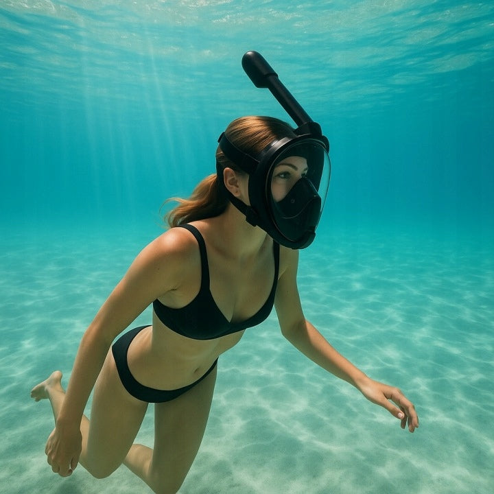 SNORKELING MASK FOLDING FULL FACE WITH L/XL TUBE FOR WATER Manufacturer code 3B#32