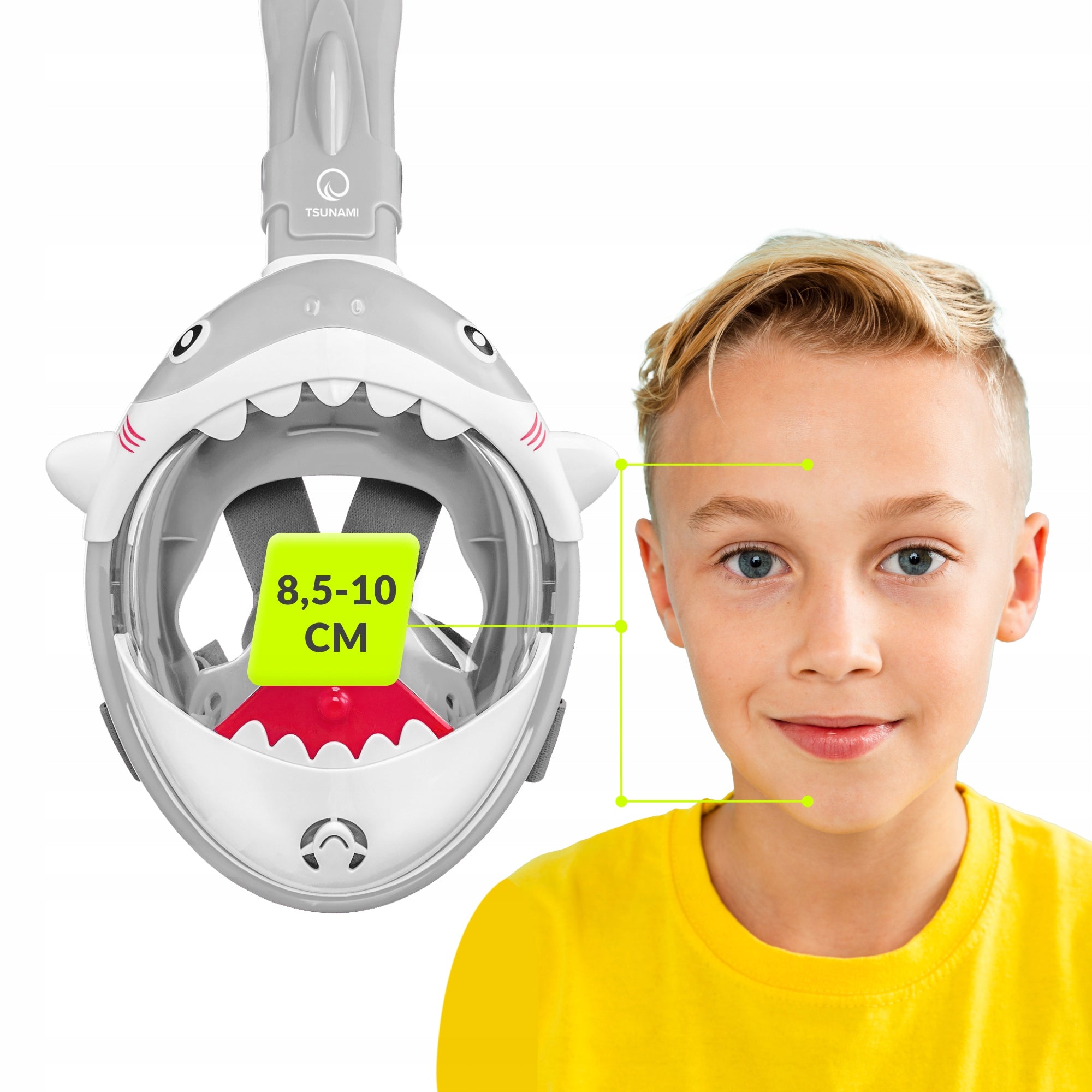 SNORKELING MASK FULL FACE PANORAMIC FOLDING CHILDREN Kind for children full face with tube