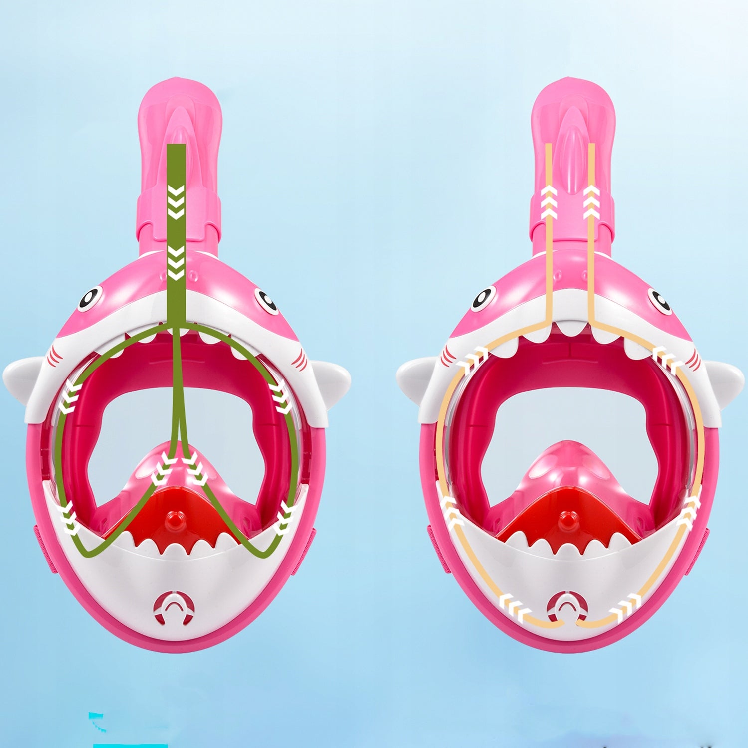 SNORKELING MASK S/XS FOR CHILDREN FULL FACE FOR SWIMMING Kind for children full face with tube