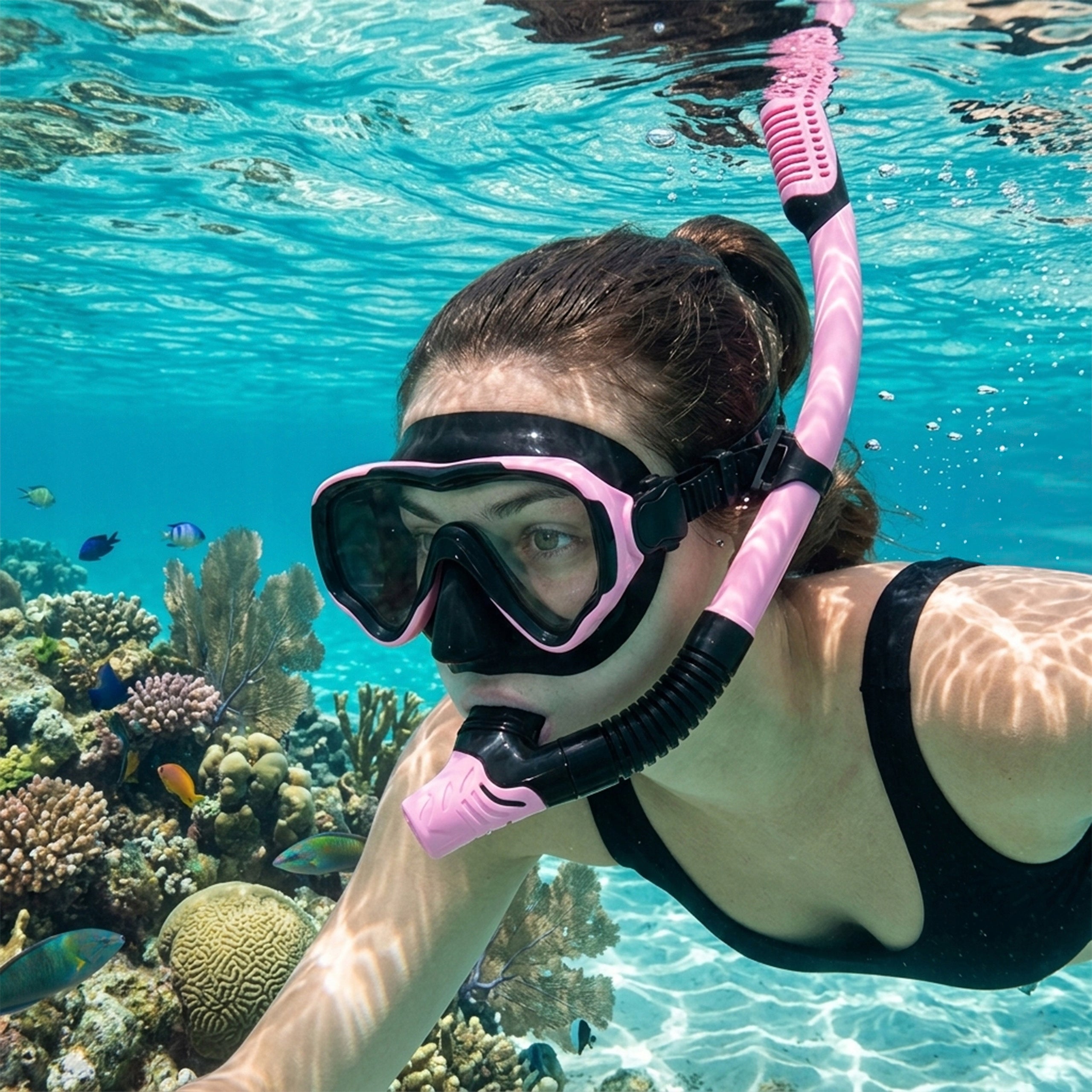 SNORKELING SET SNORKELLING MASK SNORKELING GLASSES Packaging status original