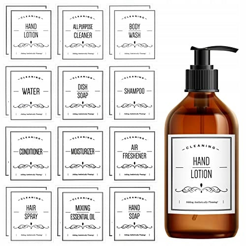 SOAP BOTTLE STICKERS LABELS WATERPROOF BATHROOM 24 PCS plastic Brand no brand