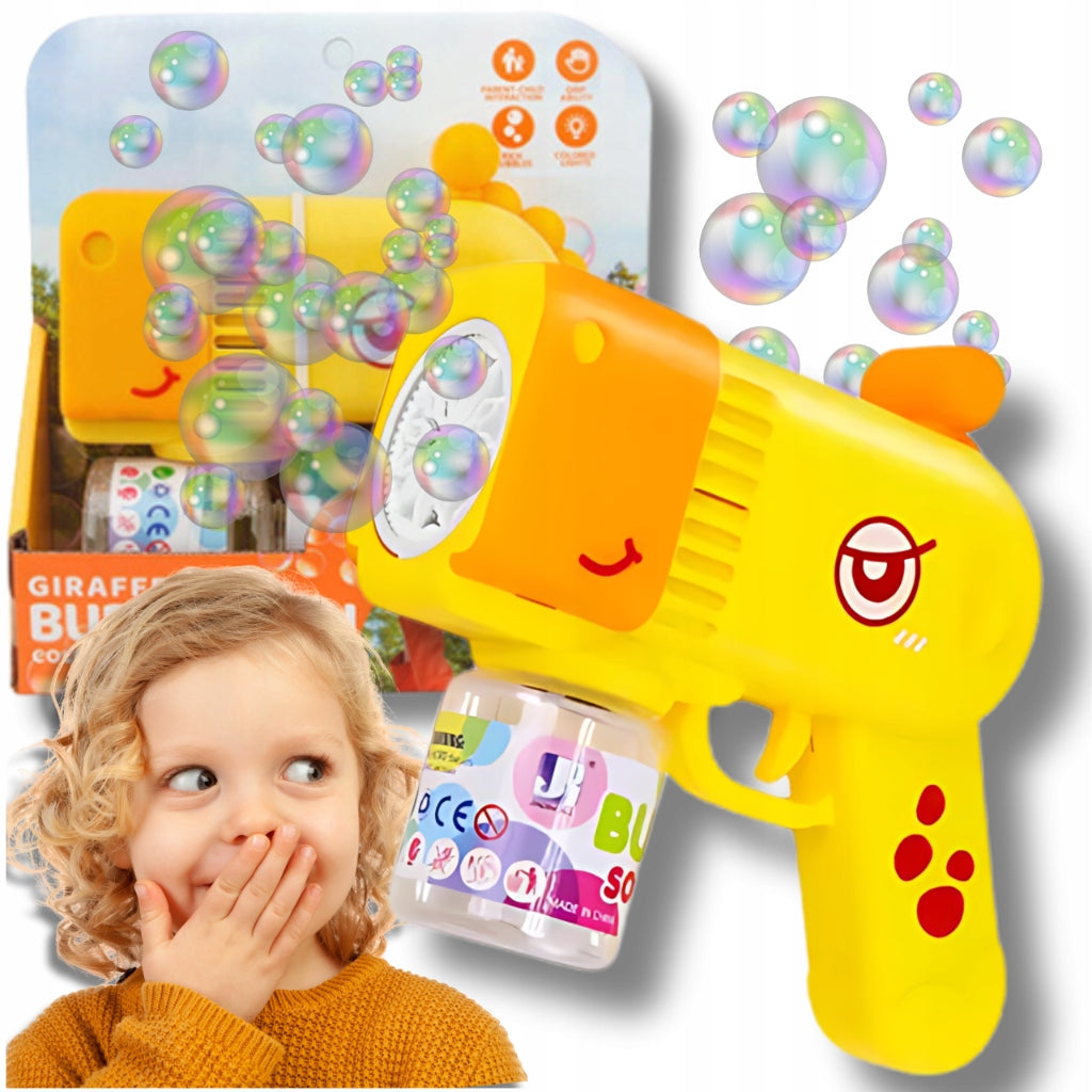 SOAP BUBBLE GUN APPARATUS FOR CREATING SOAP BUBBLES LIQUID GIRAFFE