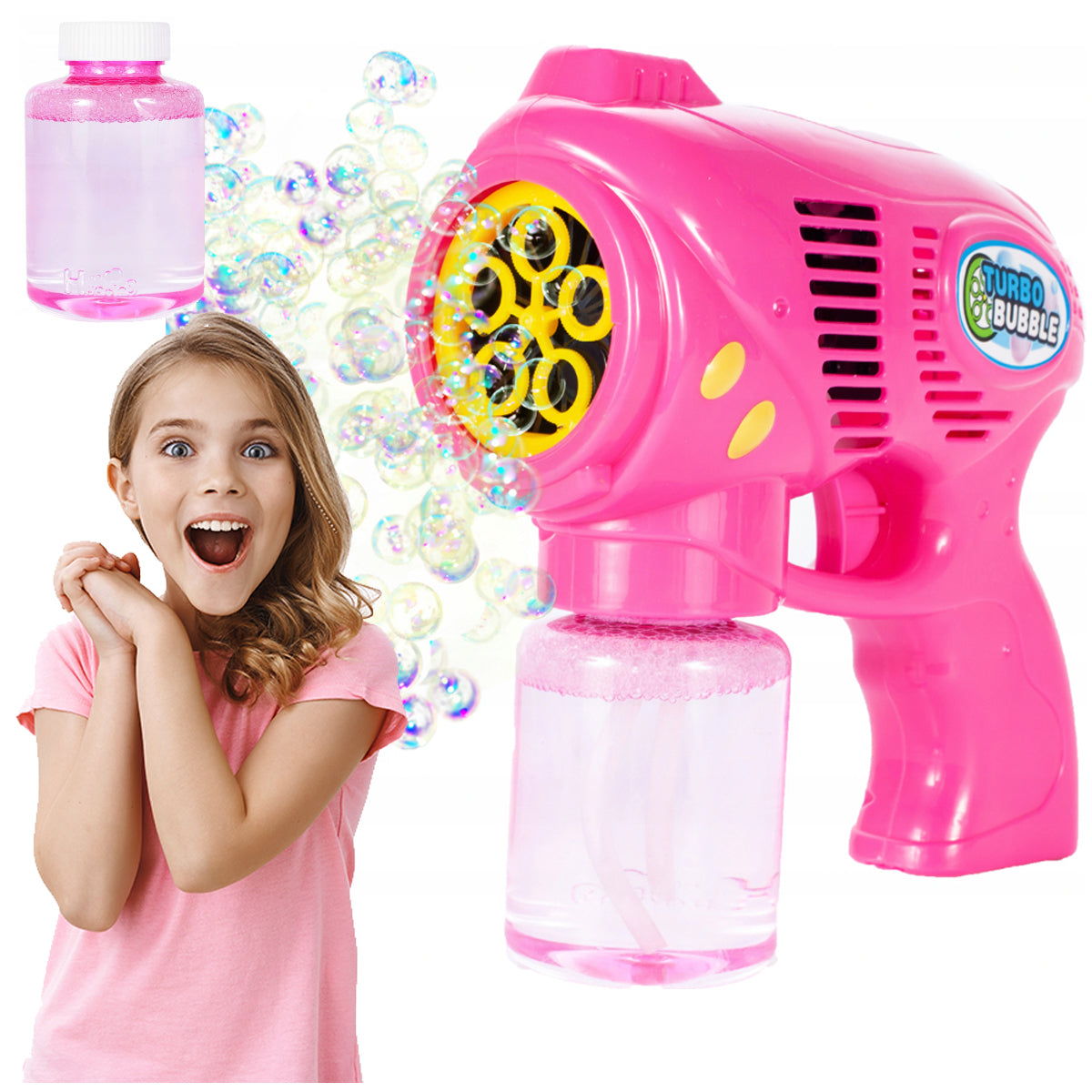 SOAP BUBBLE GUN AUTOMATIC MACHINE LIQUID SOAP BUBBLES FOR CHILDREN Packaging status original