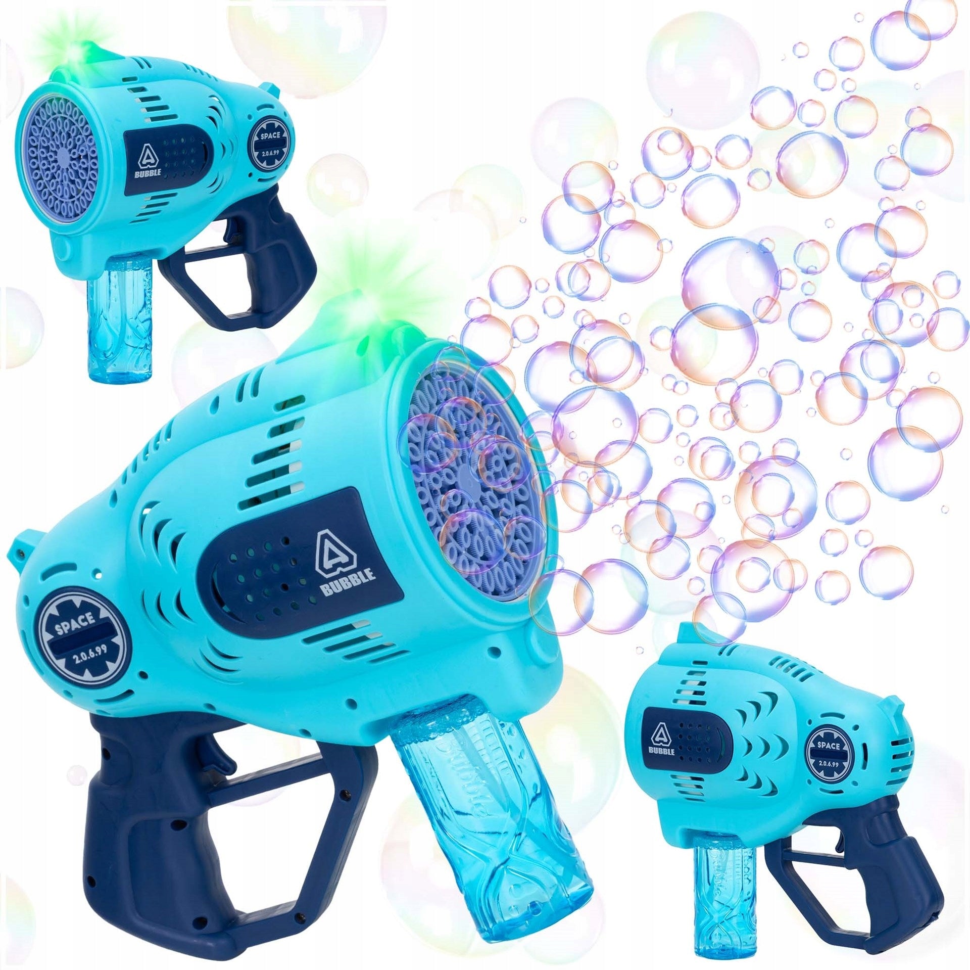 SOAP BUBBLE GUN BATTERY BUBBLE MACHINE USB AUTOMATIC LED LIQUID Capacity 300 ml