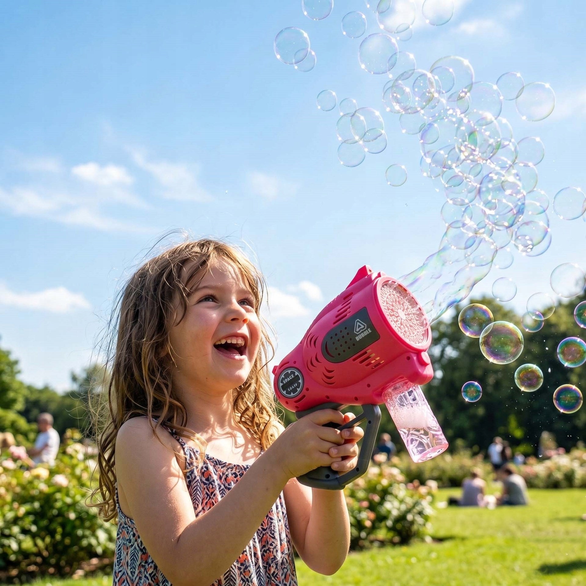 SOAP BUBBLE GUN BATTERY BUBBLE MACHINE USB AUTOMATIC LED LIQUID Packaging status original