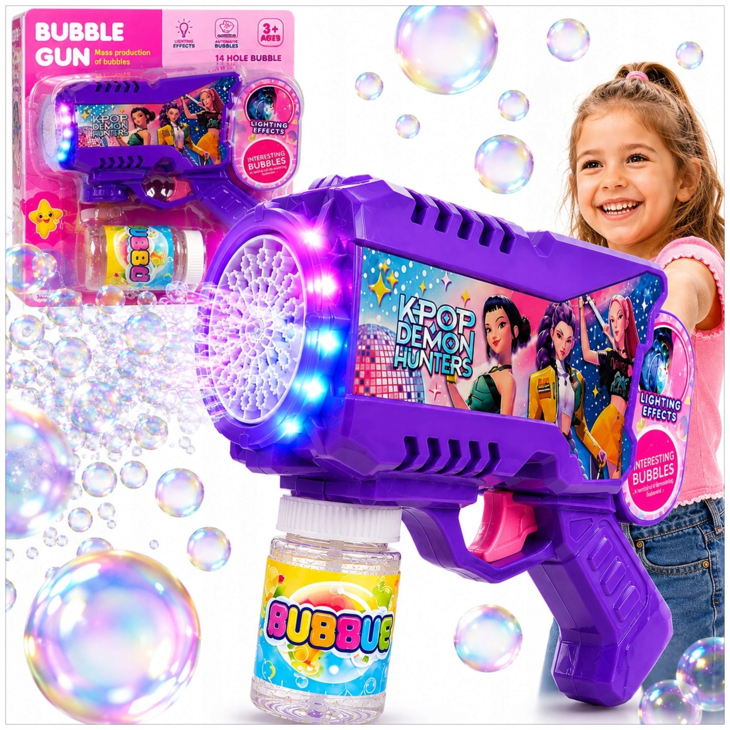 SOAP BUBBLE GUN K-POP BUBBLE KPOP MACHINE LAUNCHER MEGA BUBBLE Packaging status original