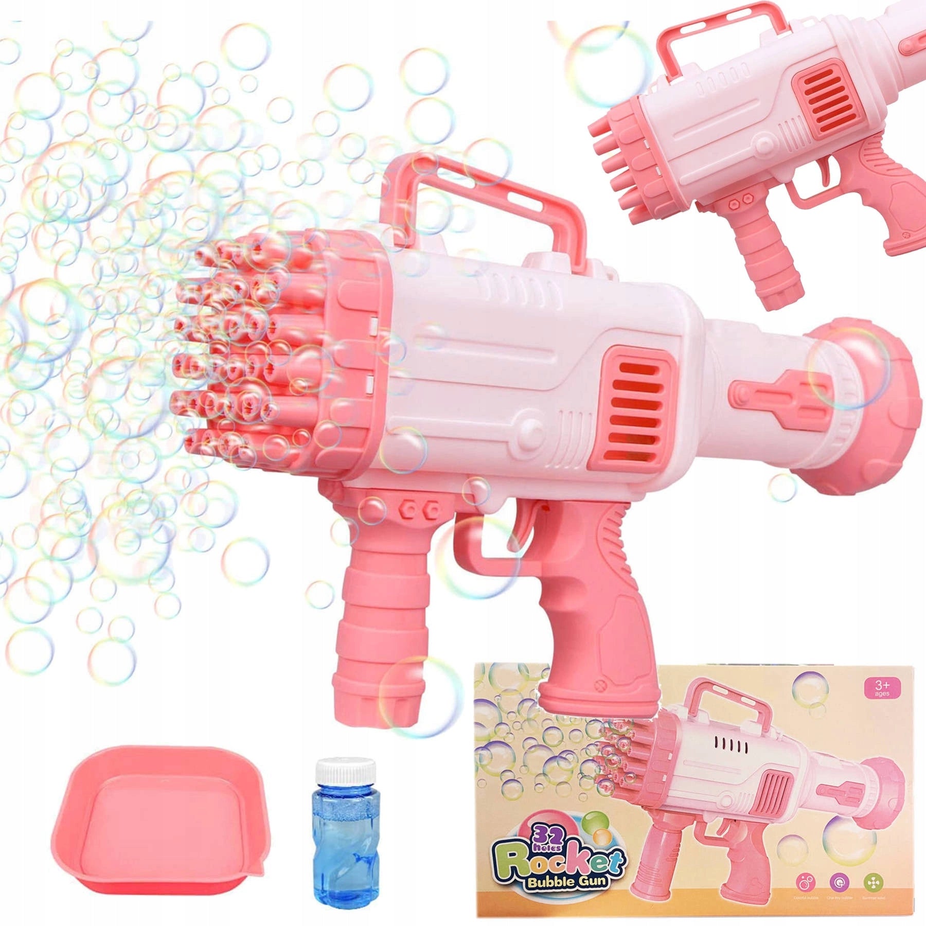 SOAP BUBBLE GUN MACHINE SOAP BUBBLE LAUNCHER BAZOOKA LIQUID Packaging status original