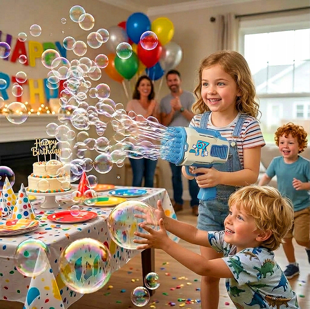 SOAP BUBBLE GUN SIX SEVEN 67 AUTOMATIC MACHINE + LIQUID Manufacturer code Viral Tik Tok Prezent Dla Dziecka Na Urodziny