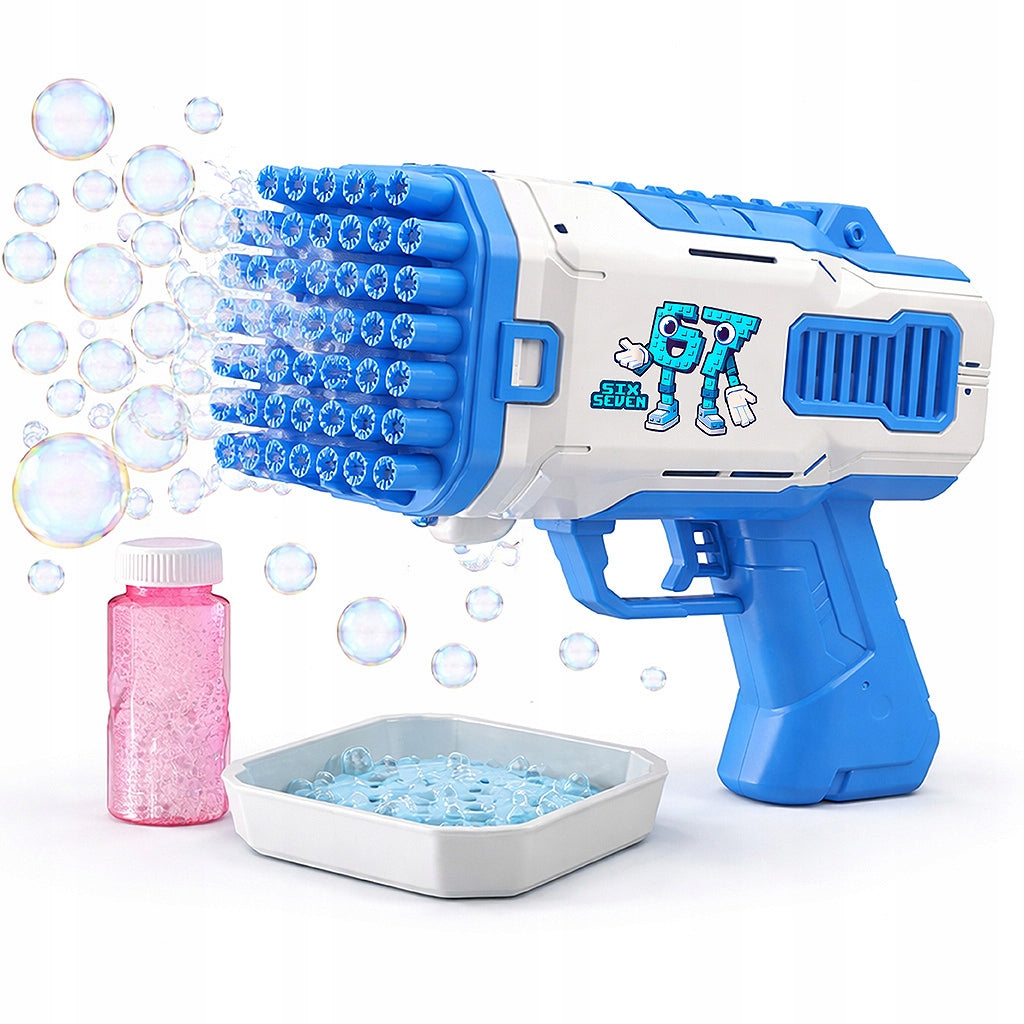 SOAP BUBBLE GUN SIX SEVEN 67 AUTOMATIC MACHINE + LIQUID