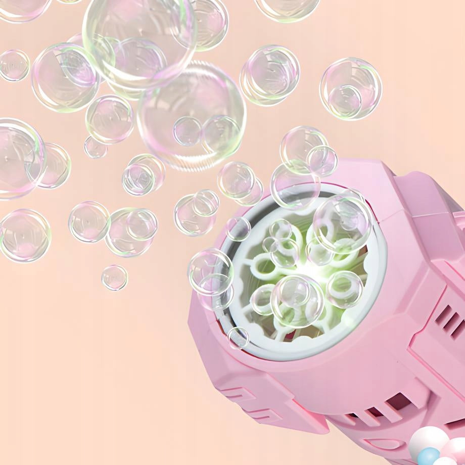 SOAP BUBBLE GUN SOAP BUBBLE MACHINE BAZOOKA AUTOMATIC +LIQUID Kind pistols