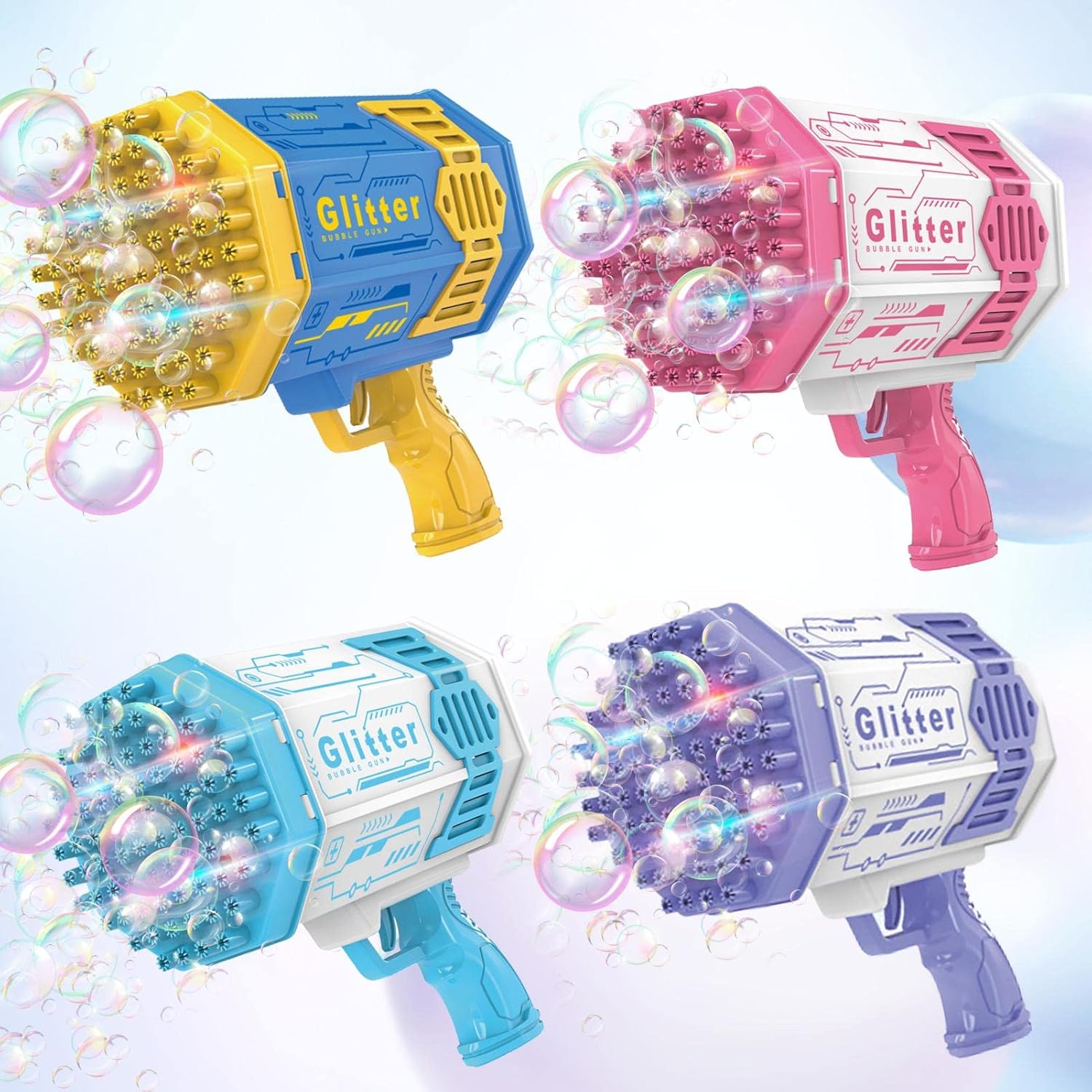 SOAP BUBBLE GUN SOAP BUBBLE MACHINE BAZOOKA AUTOMATIC +LIQUID Packaging status original