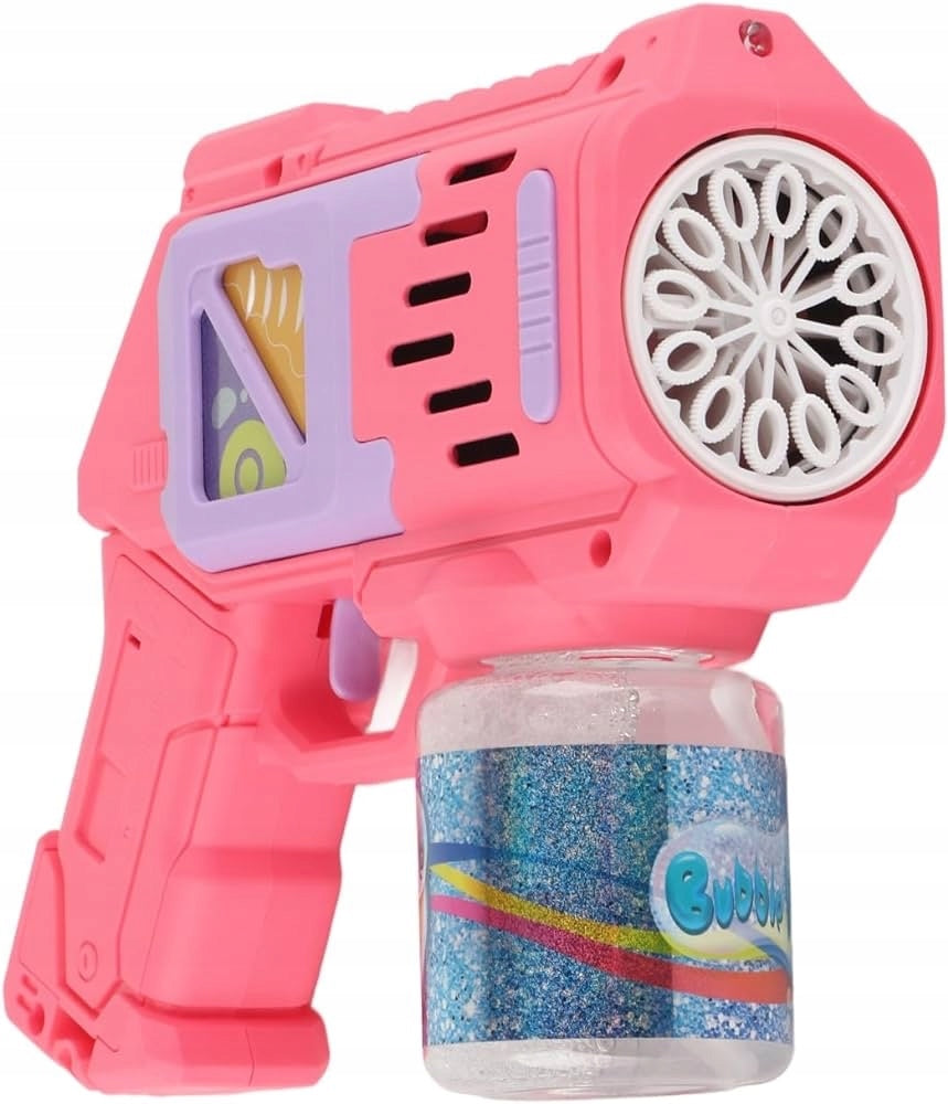 SOAP BUBBLE GUN SOAP BUBBLE MACHINE LED LIGHTING +LIQUID Color pink