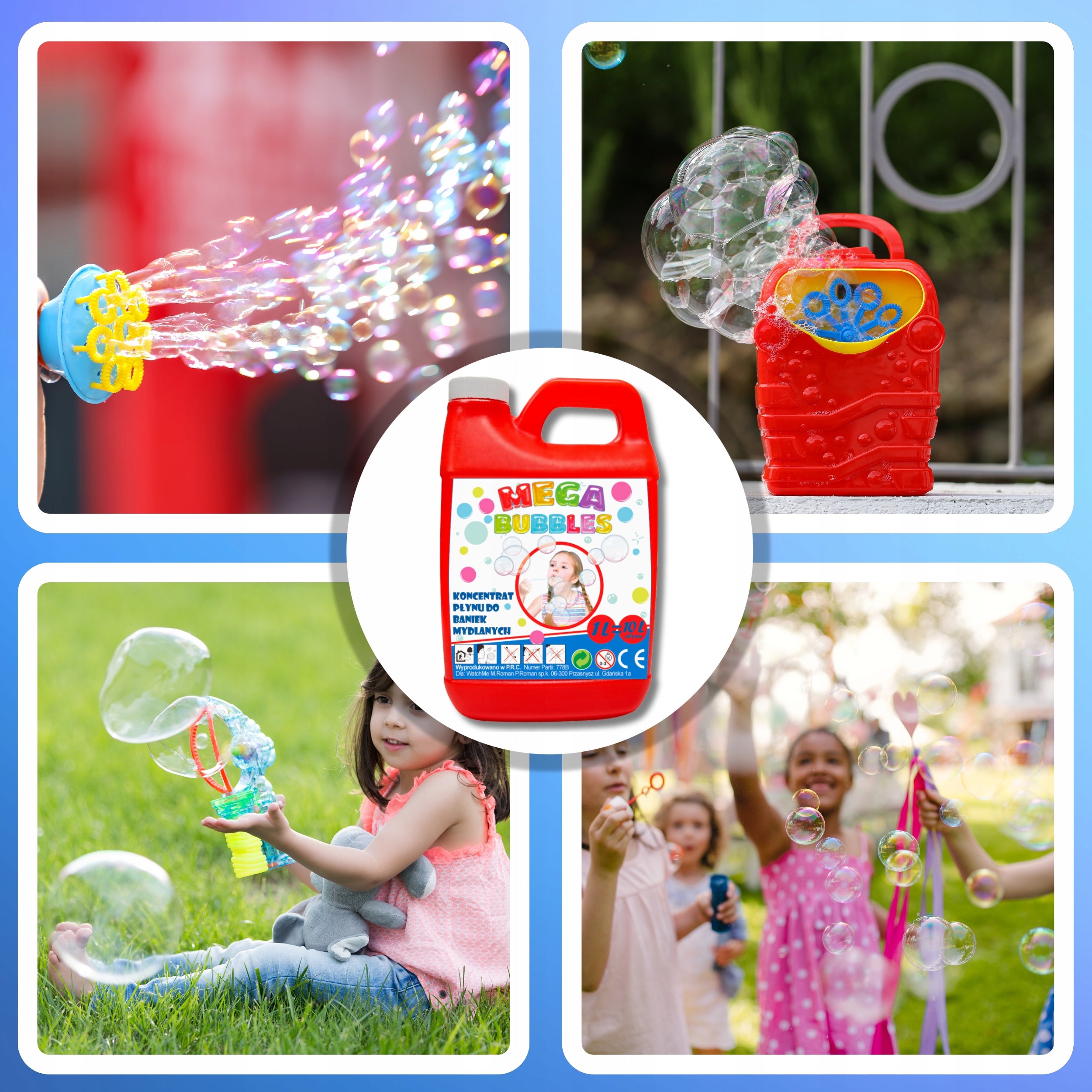 SOAP BUBBLE LIQUID LARGE CONCENTRATE 1L = 10L LIQUID FOR CHILDREN bubble EAN (GTIN) 5905178814136